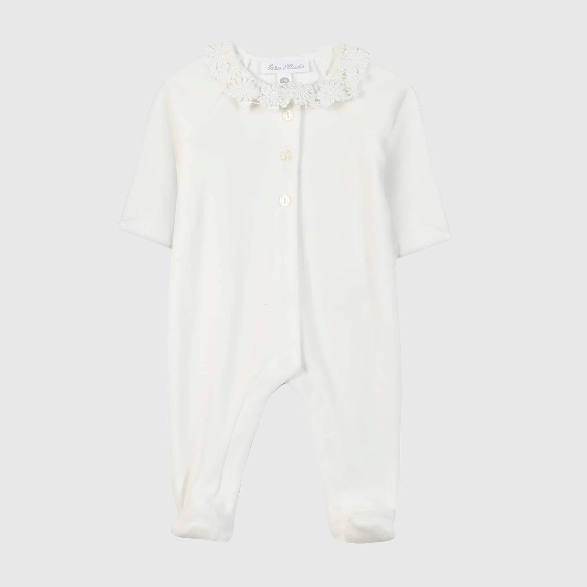 Tutina Bianca Firmata Tartine Et Chocolat - annameglio.com abbigliamento moda