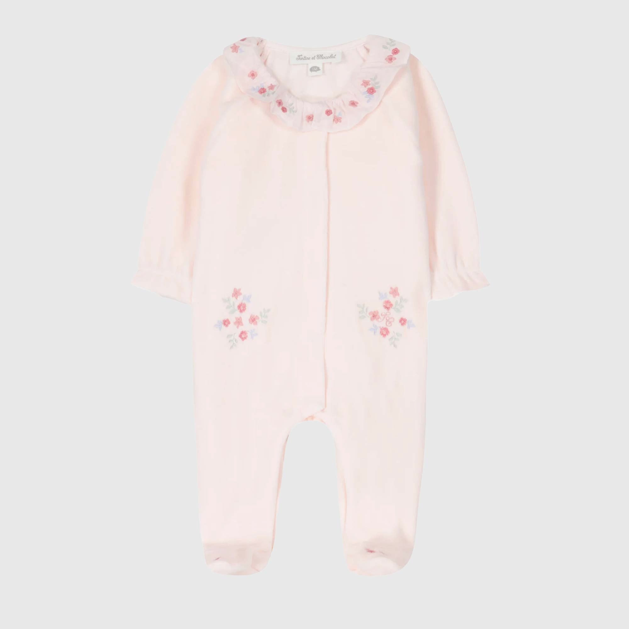 Tutina In Velluto Rosa Pallido - annameglio.com abbigliamento moda