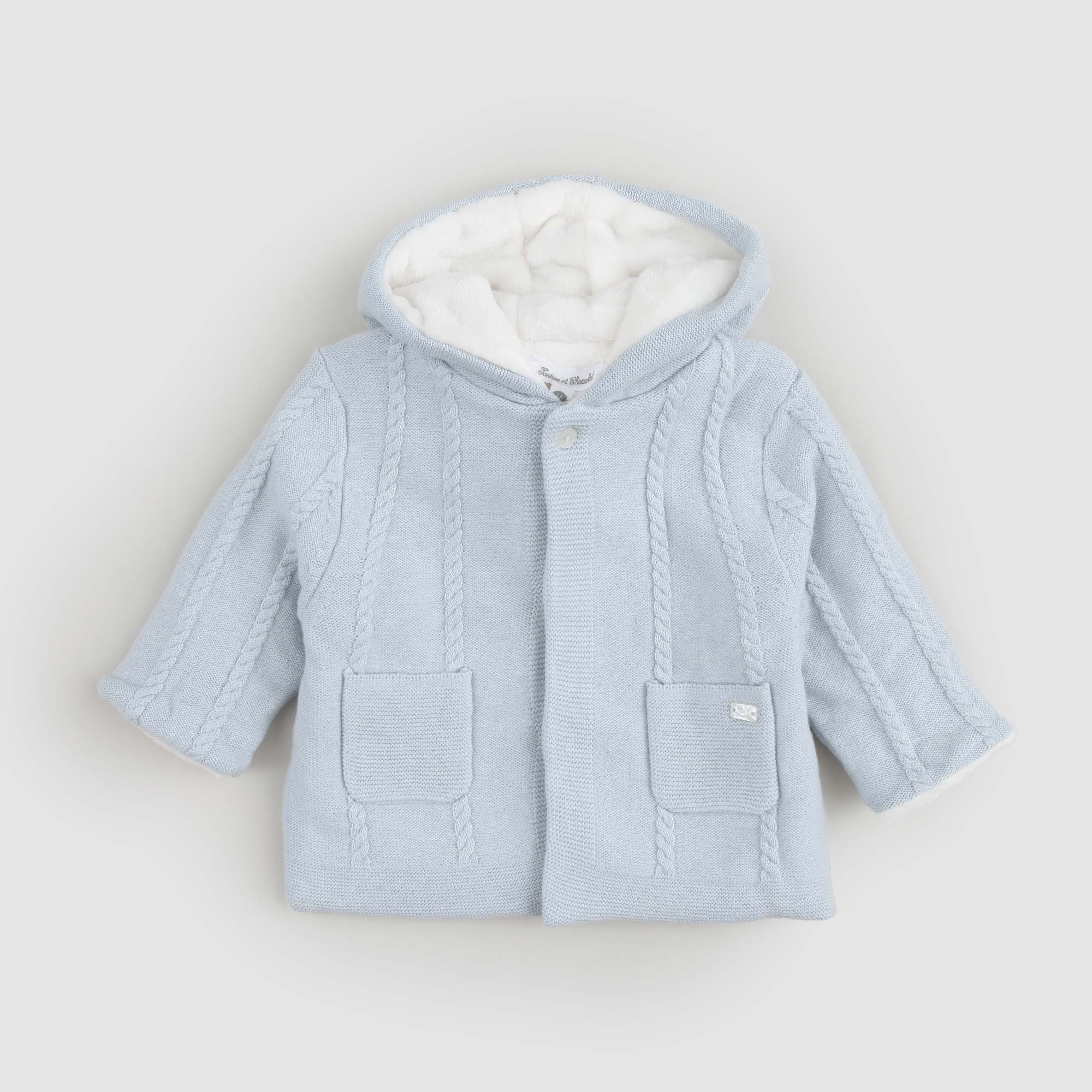 Cappotto Celeste Firmato Tartine et Chocolat - annameglio.com abbigliamento moda