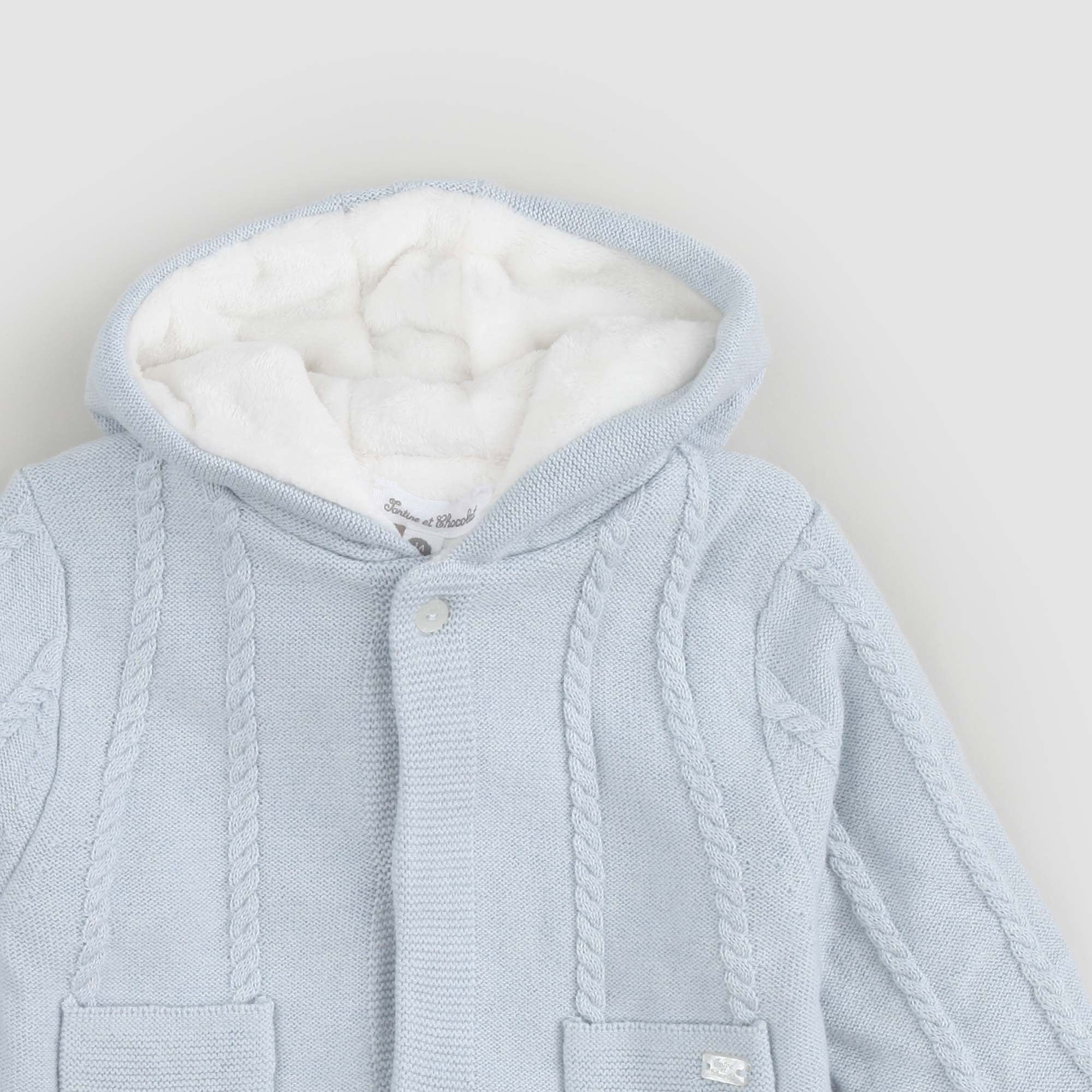 Cappotto Celeste Firmato Tartine et Chocolat - annameglio.com abbigliamento moda