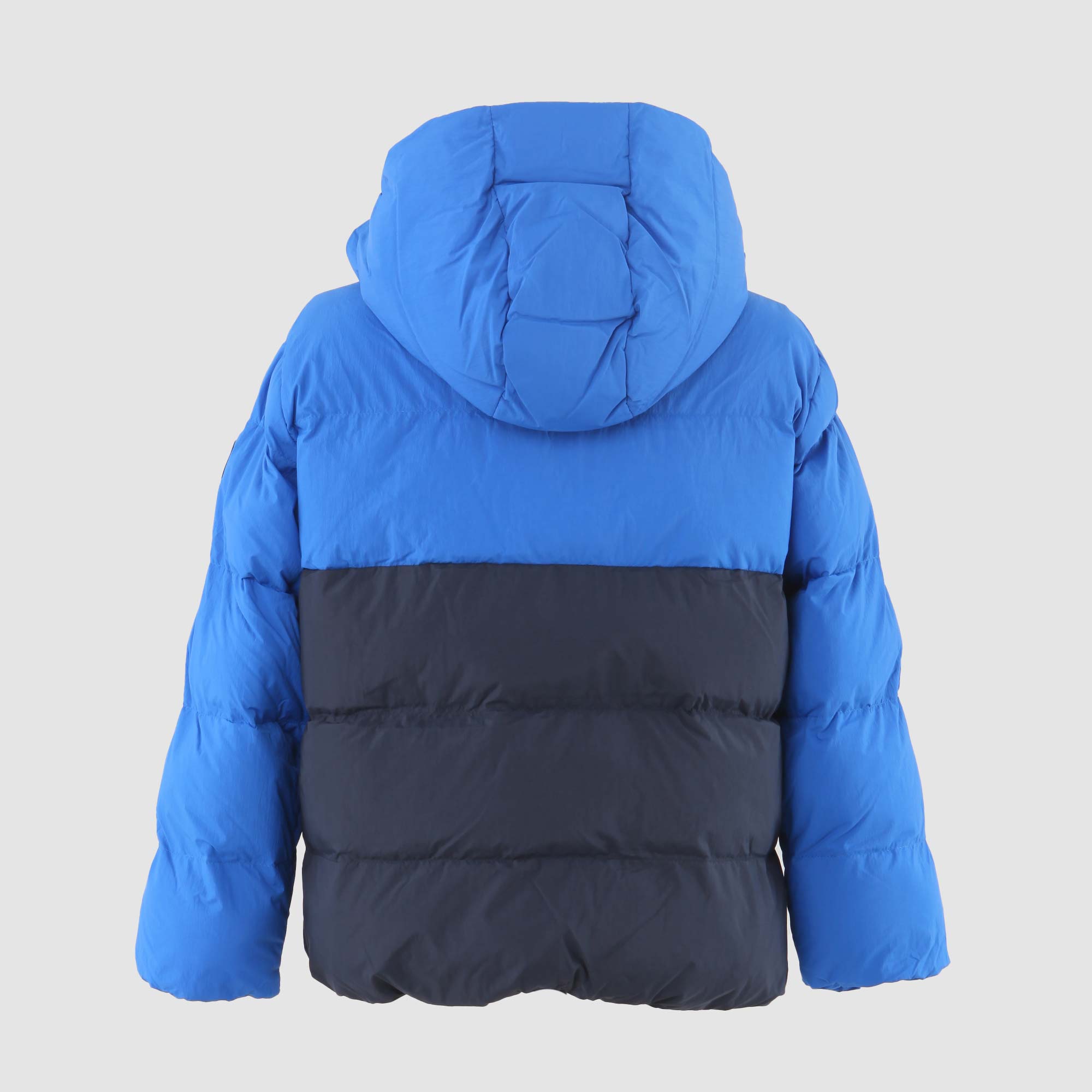 Piumino Colorblock Blu Firmato EA7 - annameglio.com abbigliamento moda