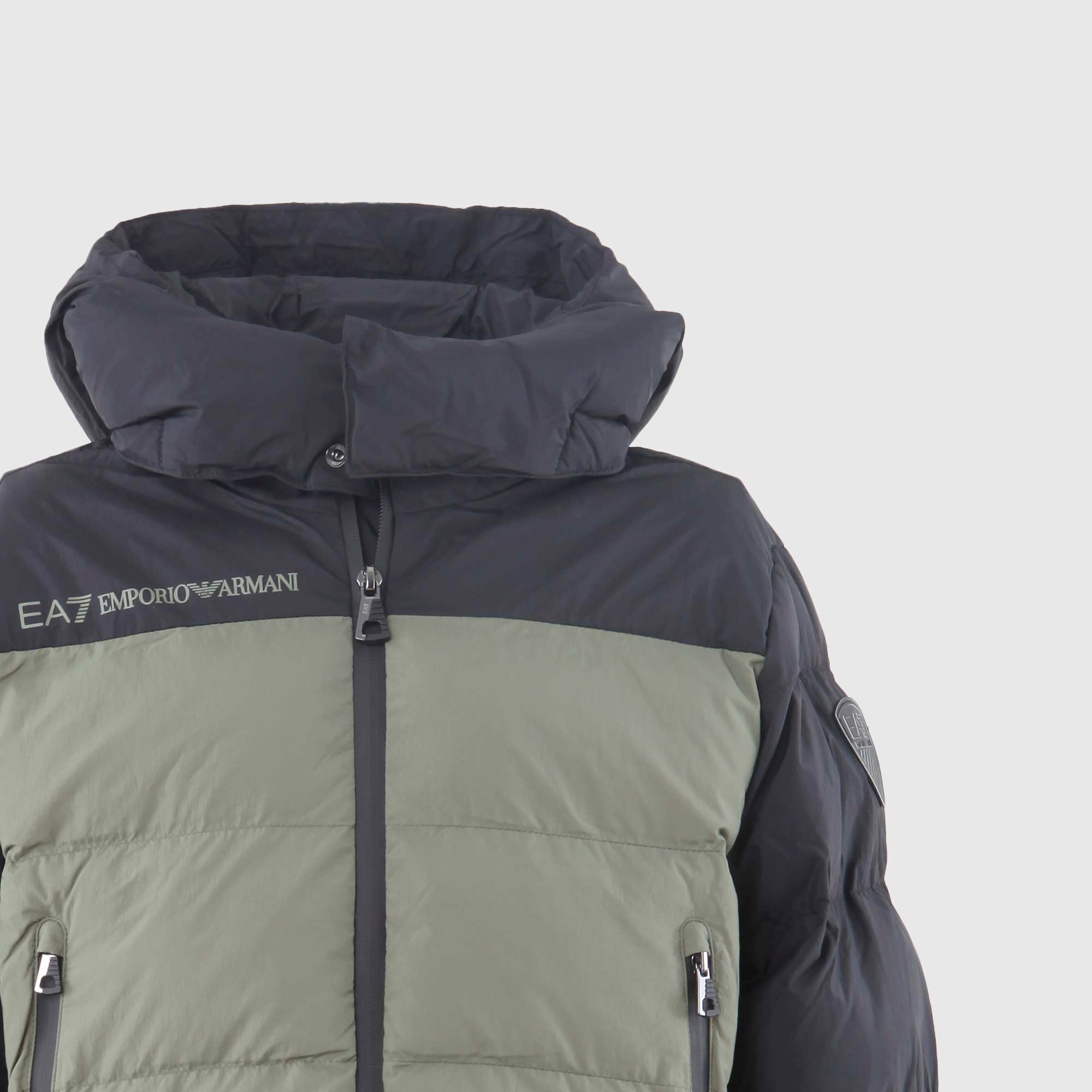 Piumino Colorblock Verde Firmato Ea7 - annameglio.com abbigliamento moda