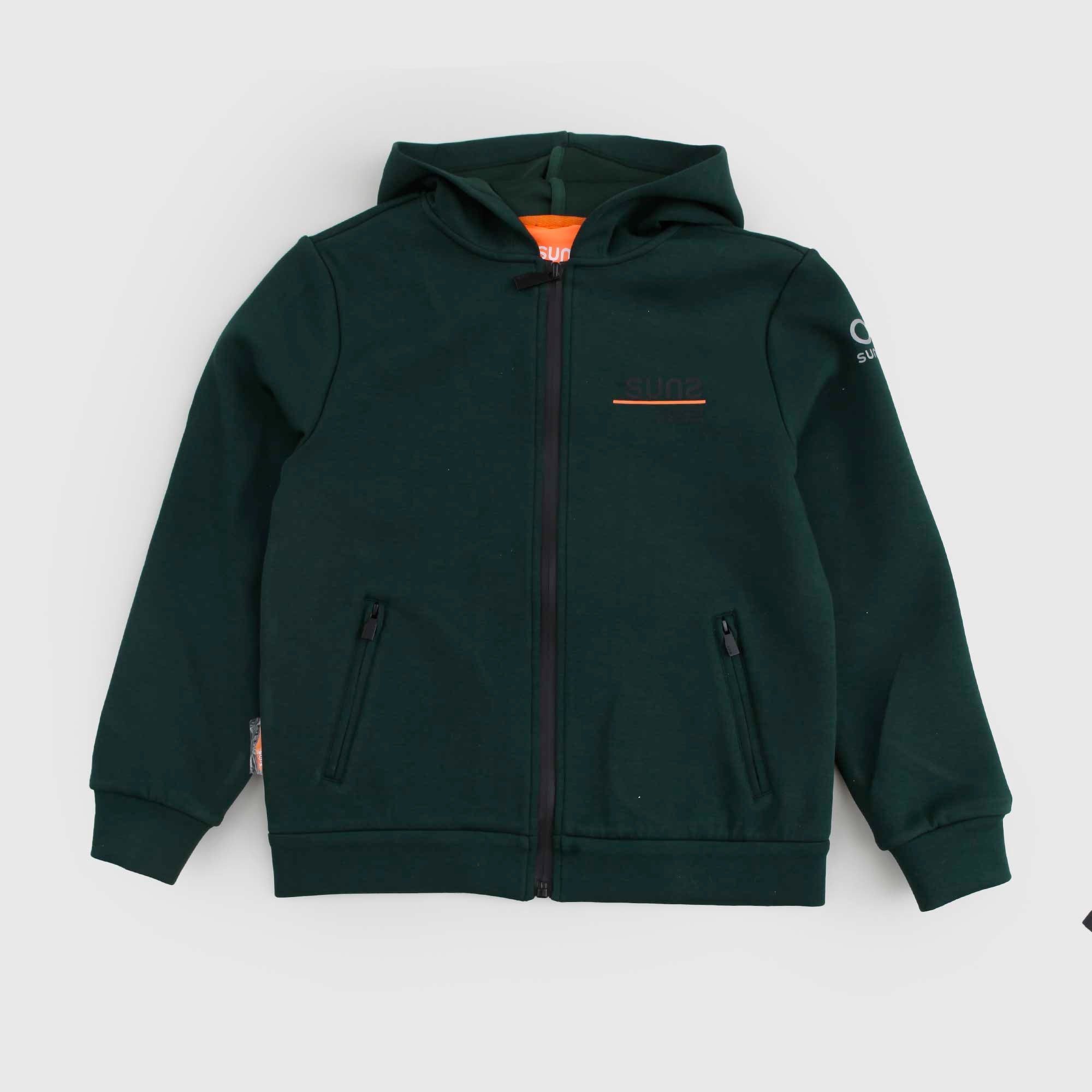 Felpa Verde Con Cappuccio Firmata SUNS - annameglio.com abbigliamento moda