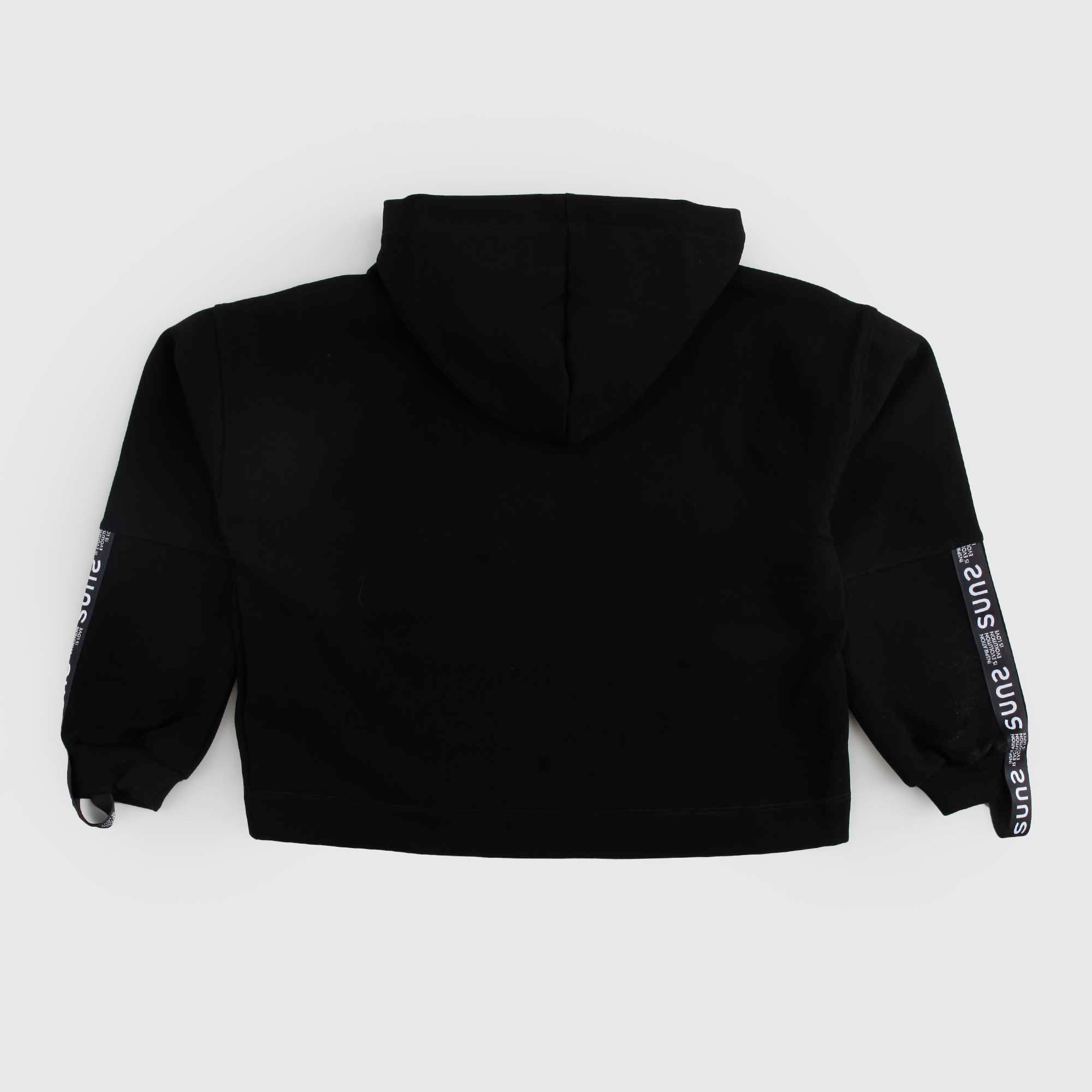 Felpa Nera Con Cappuccio Firmato SUNS - annameglio.com abbigliamento moda