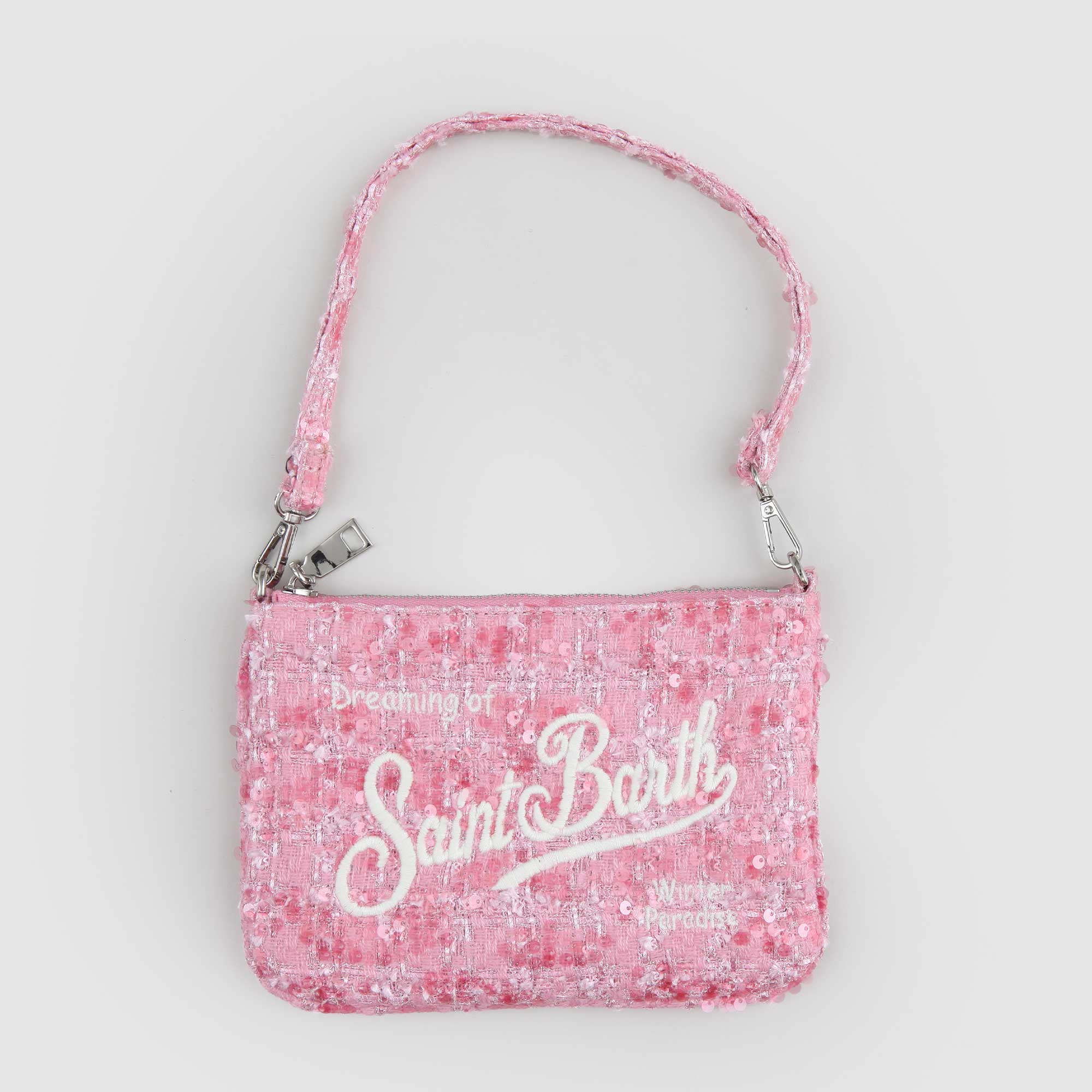 Borsa Rosa A Spalla Con Paillettes - annameglio.com abbigliamento moda