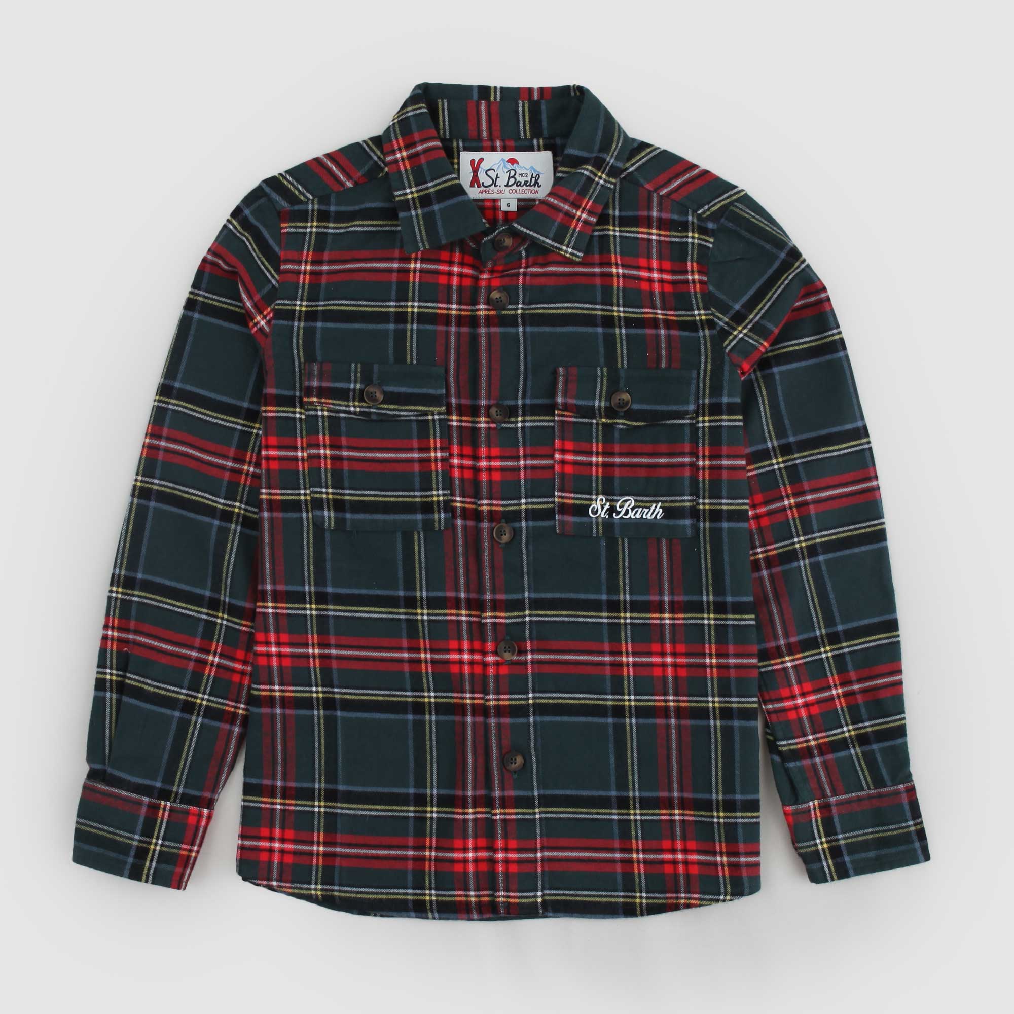 Camicia Tartan con Ricamo Mc2 Saint Barth - annameglio.com abbigliamento moda