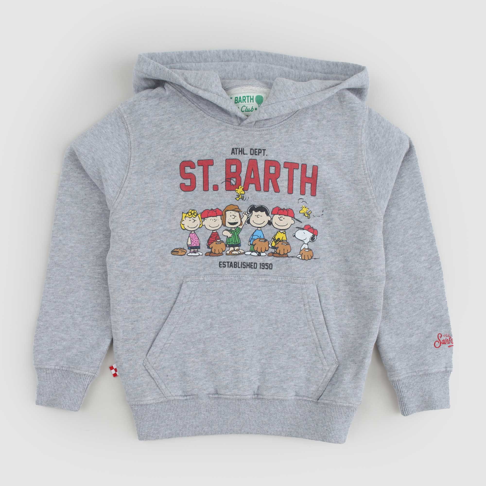 Felpa Grigia Oliver con Stampa Peanuts - annameglio.com abbigliamento moda