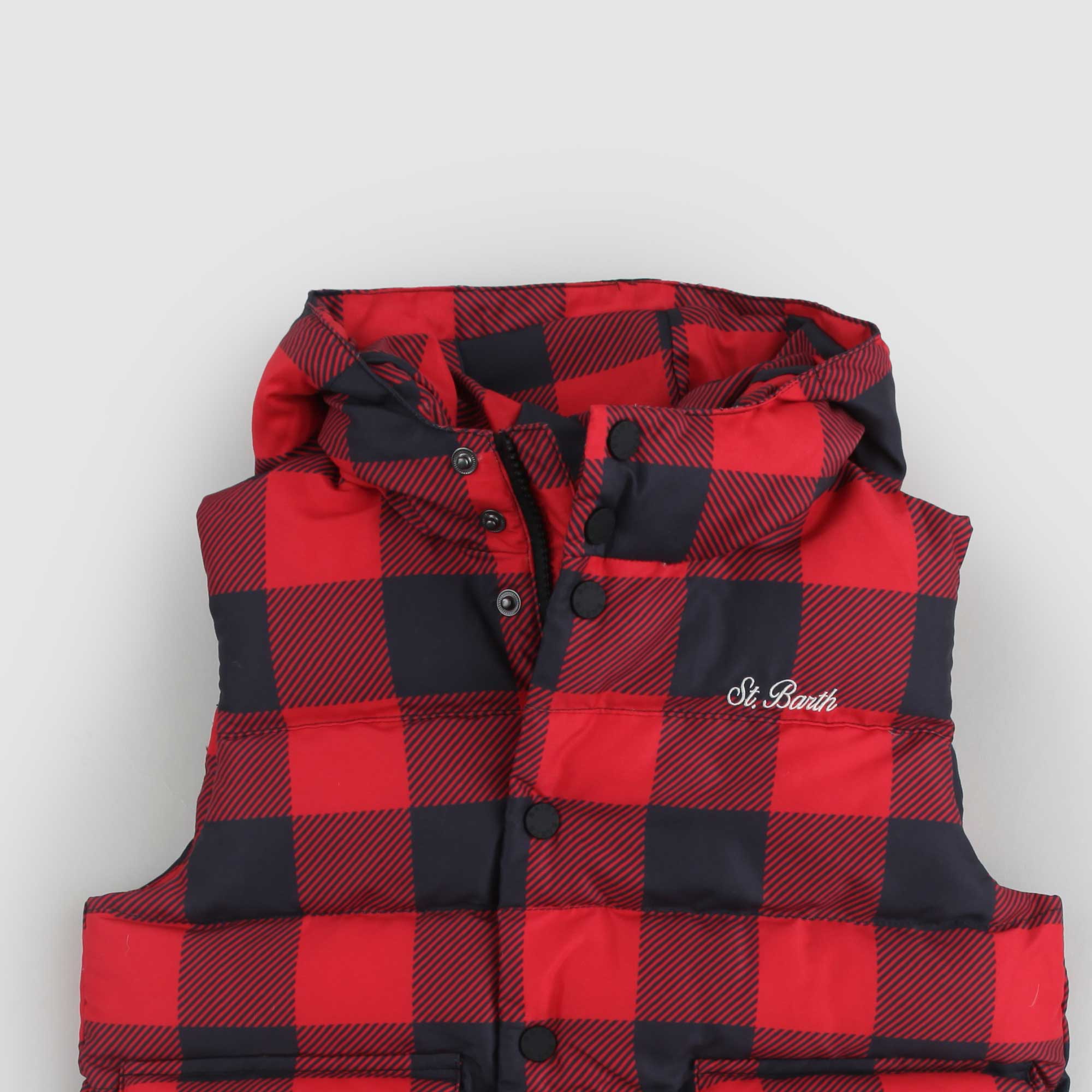 Gilet in Piumino Scozzese Mc2 Saint Barth - annameglio.com abbigliamento moda