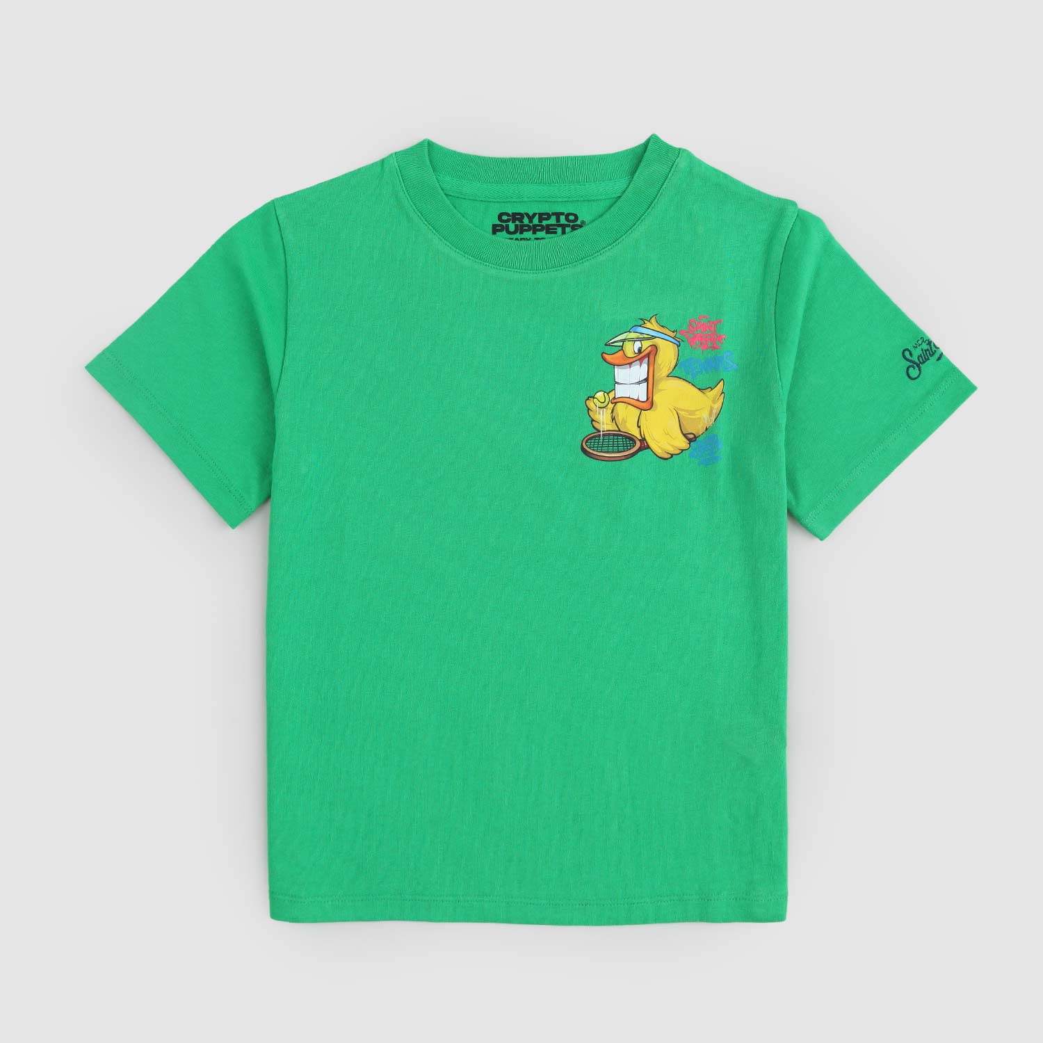 T-shirt verde stampa papera crypto special edition - annameglio.com abbigliamento moda