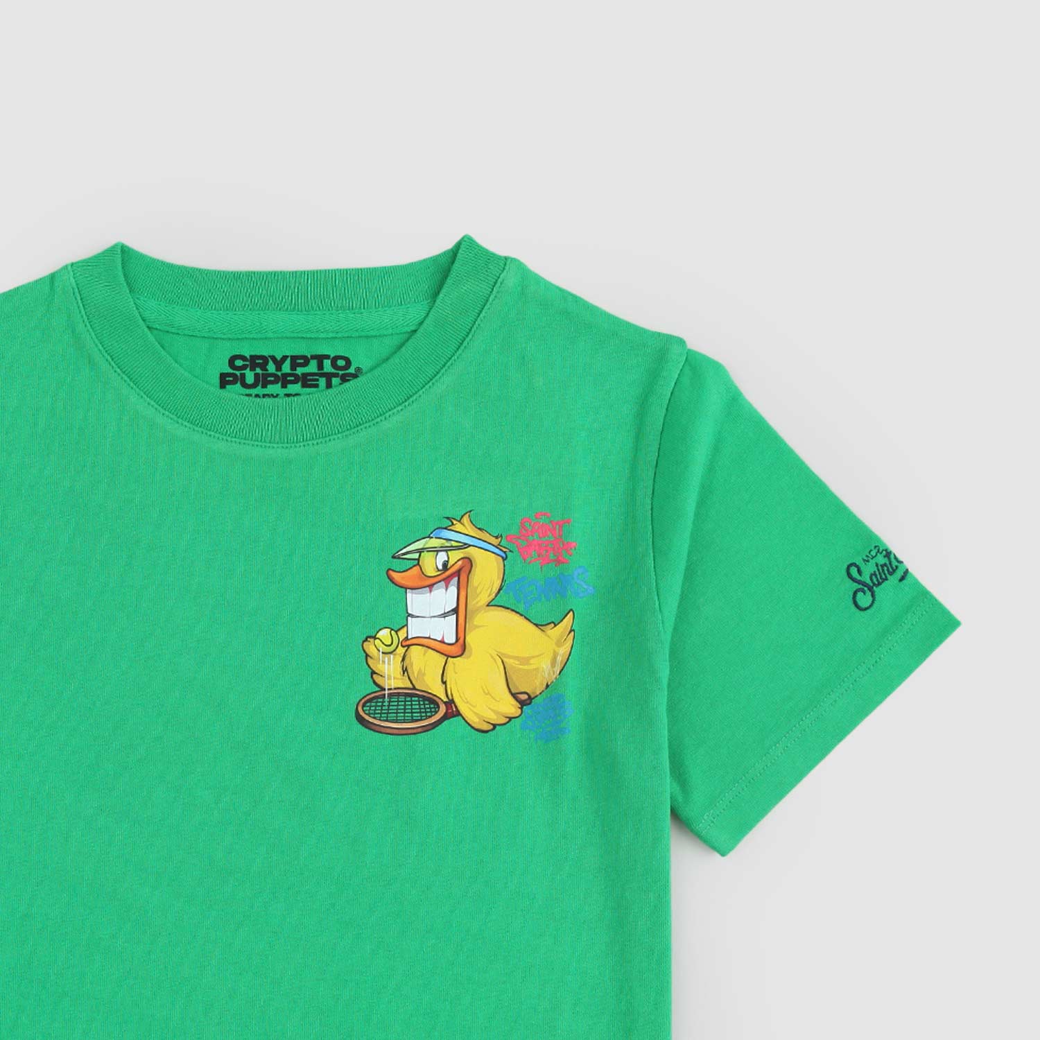 T-shirt verde stampa papera crypto special edition - annameglio.com abbigliamento moda