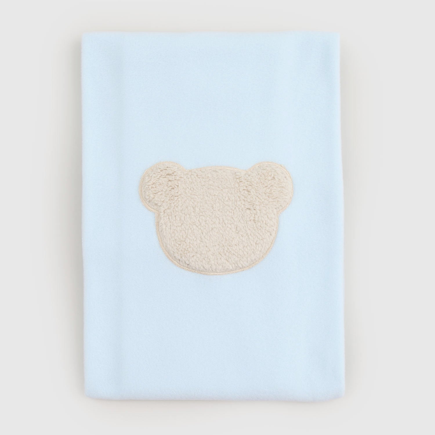 Copertina Culla In Pile Celeste Con Orsetto - annameglio.com abbigliamento moda