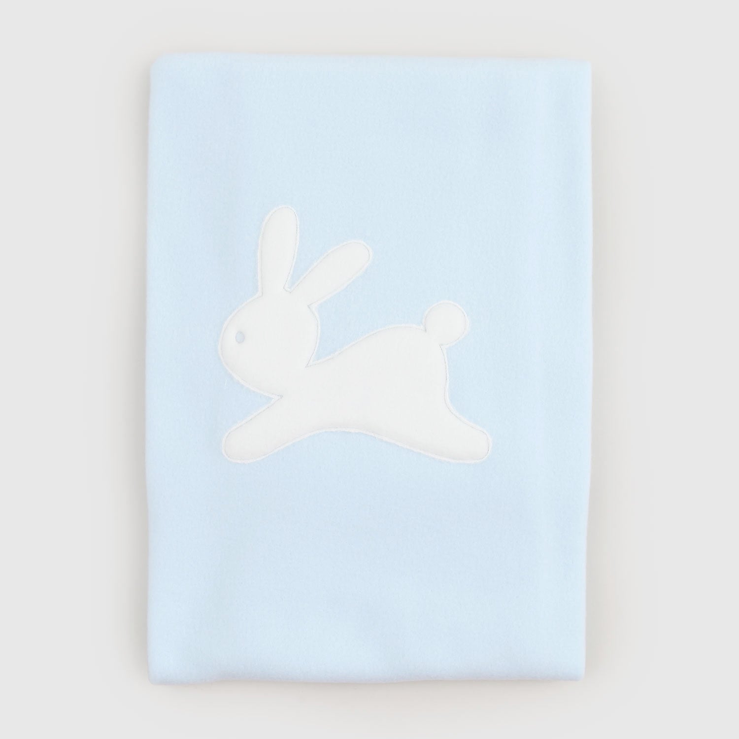 Copertina culla in pile celeste con coniglietto - annameglio.com abbigliamento moda