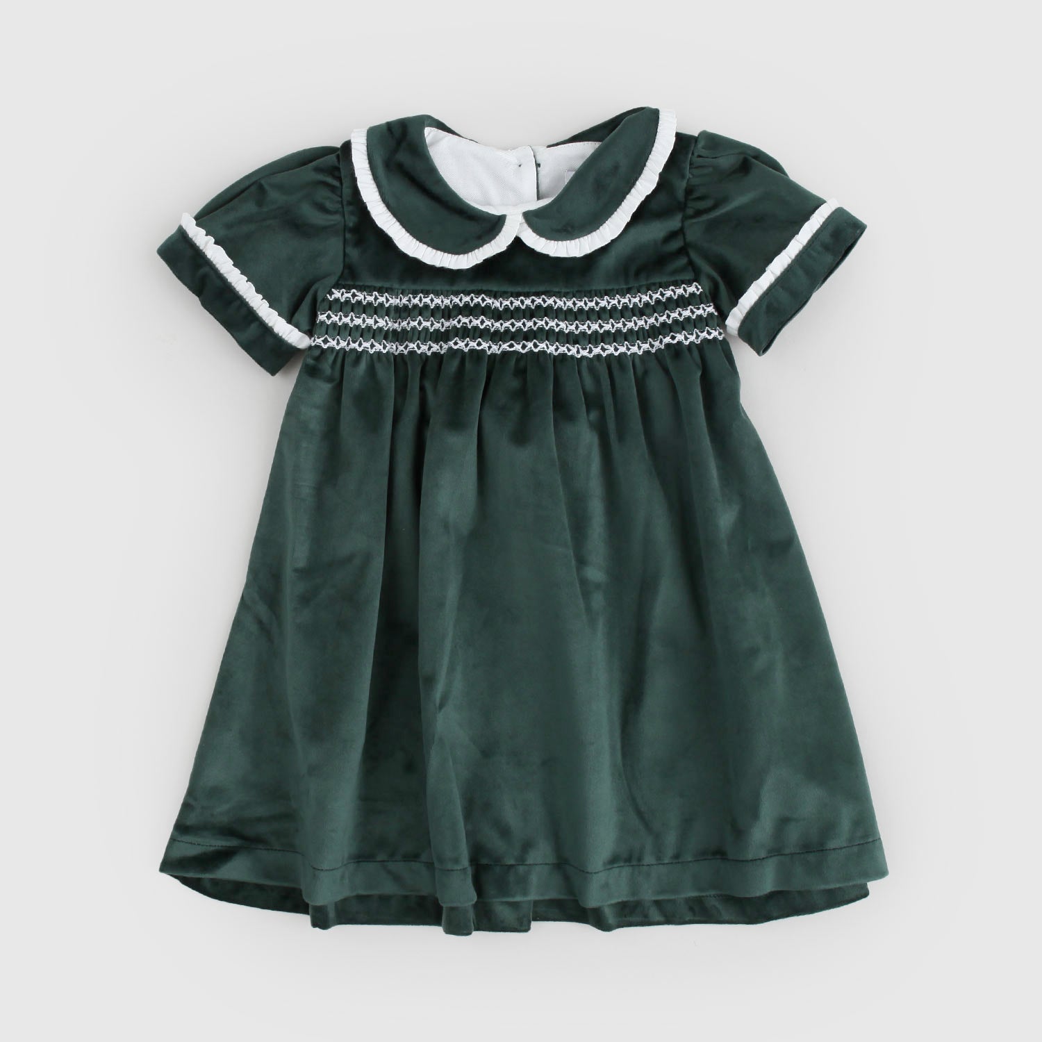 Vestito In Velluto Punto Smock Coccodè - annameglio.com abbigliamento moda