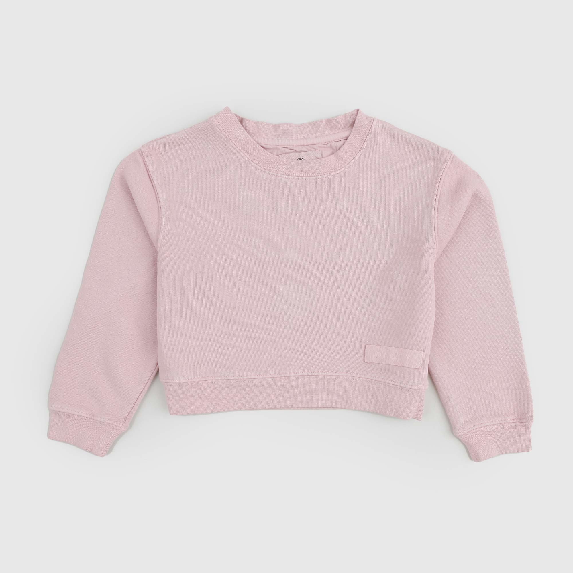 Felpa girocollo cropped rosa antico - annameglio.com abbigliamento moda