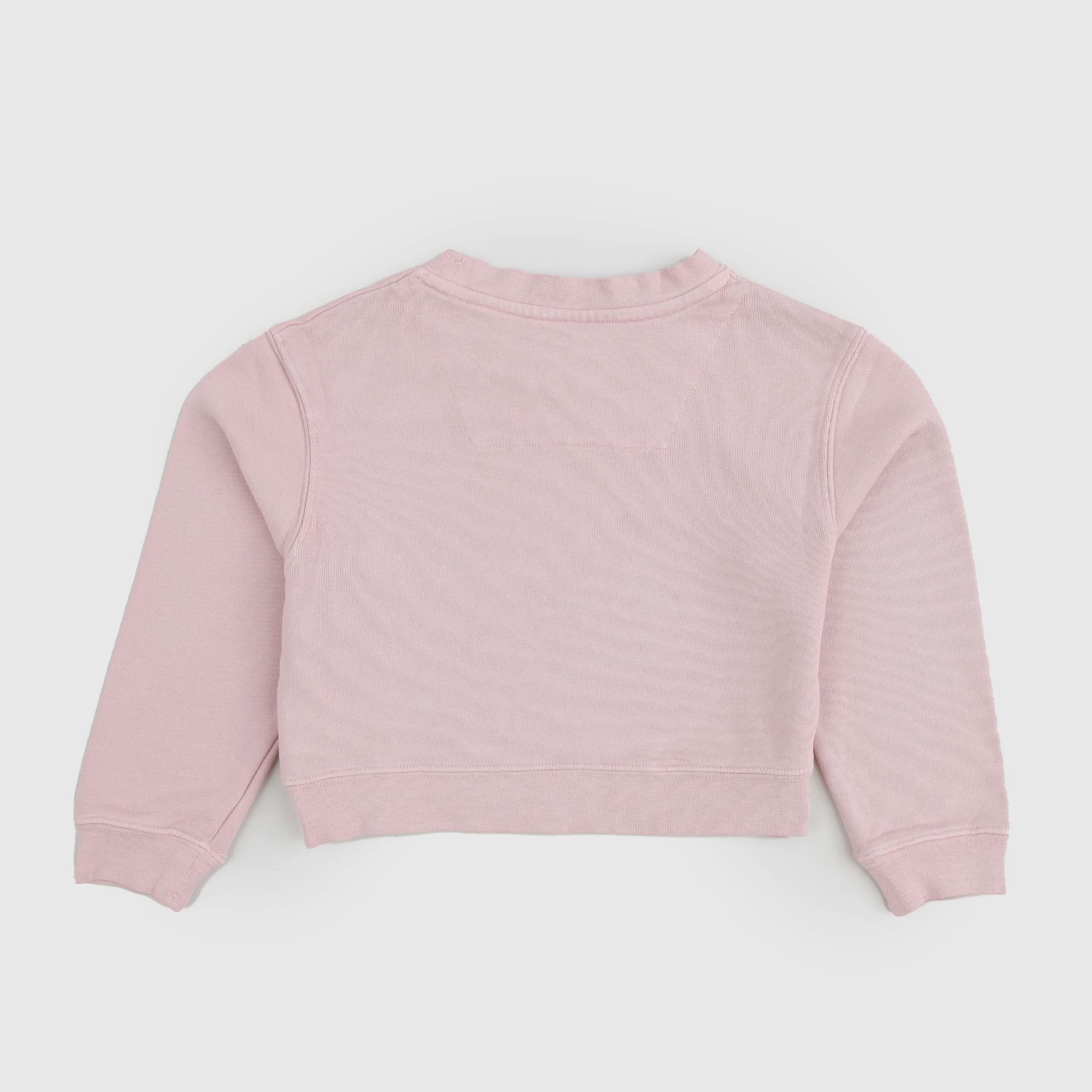 Felpa girocollo cropped rosa antico - annameglio.com abbigliamento moda