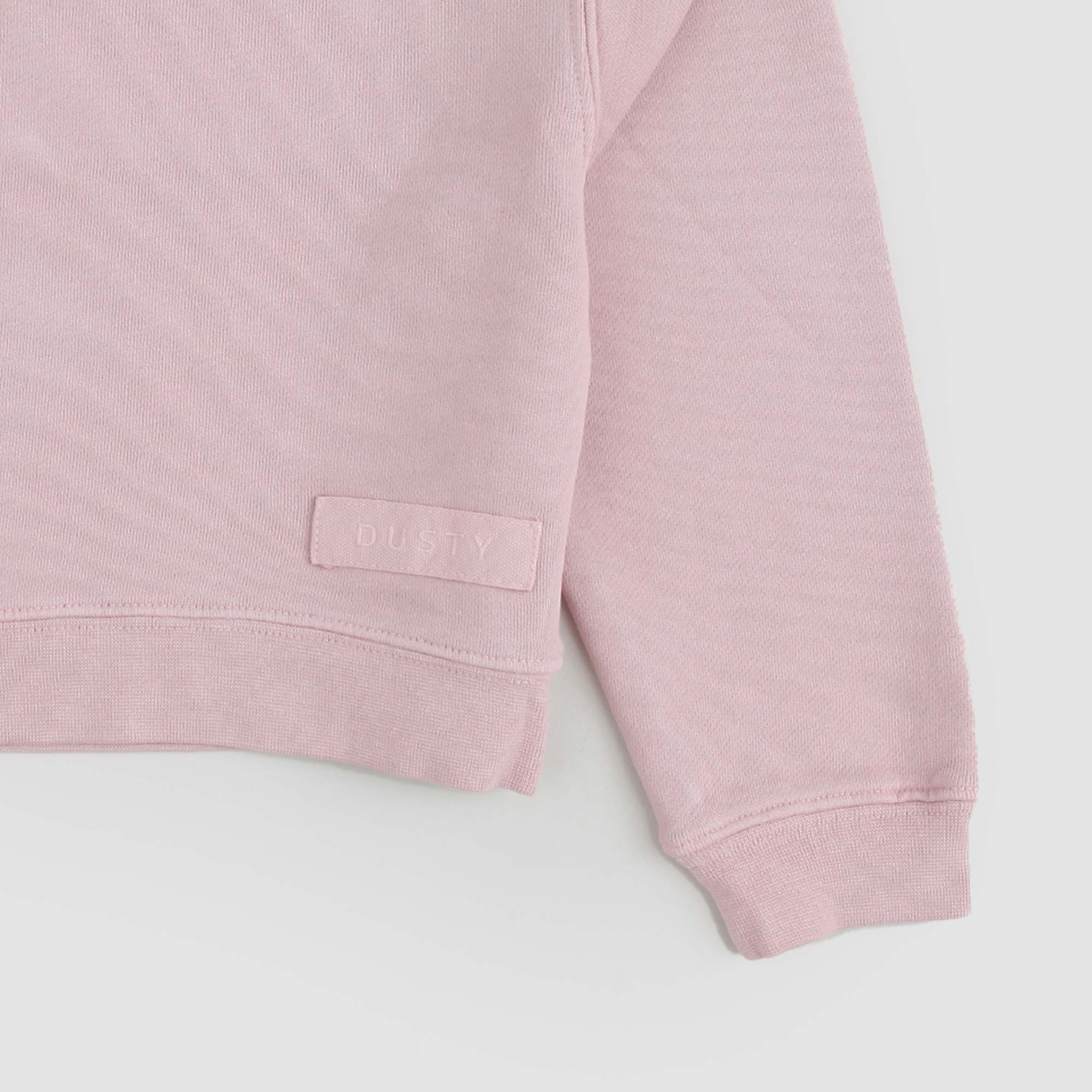 Felpa girocollo cropped rosa antico - annameglio.com abbigliamento moda