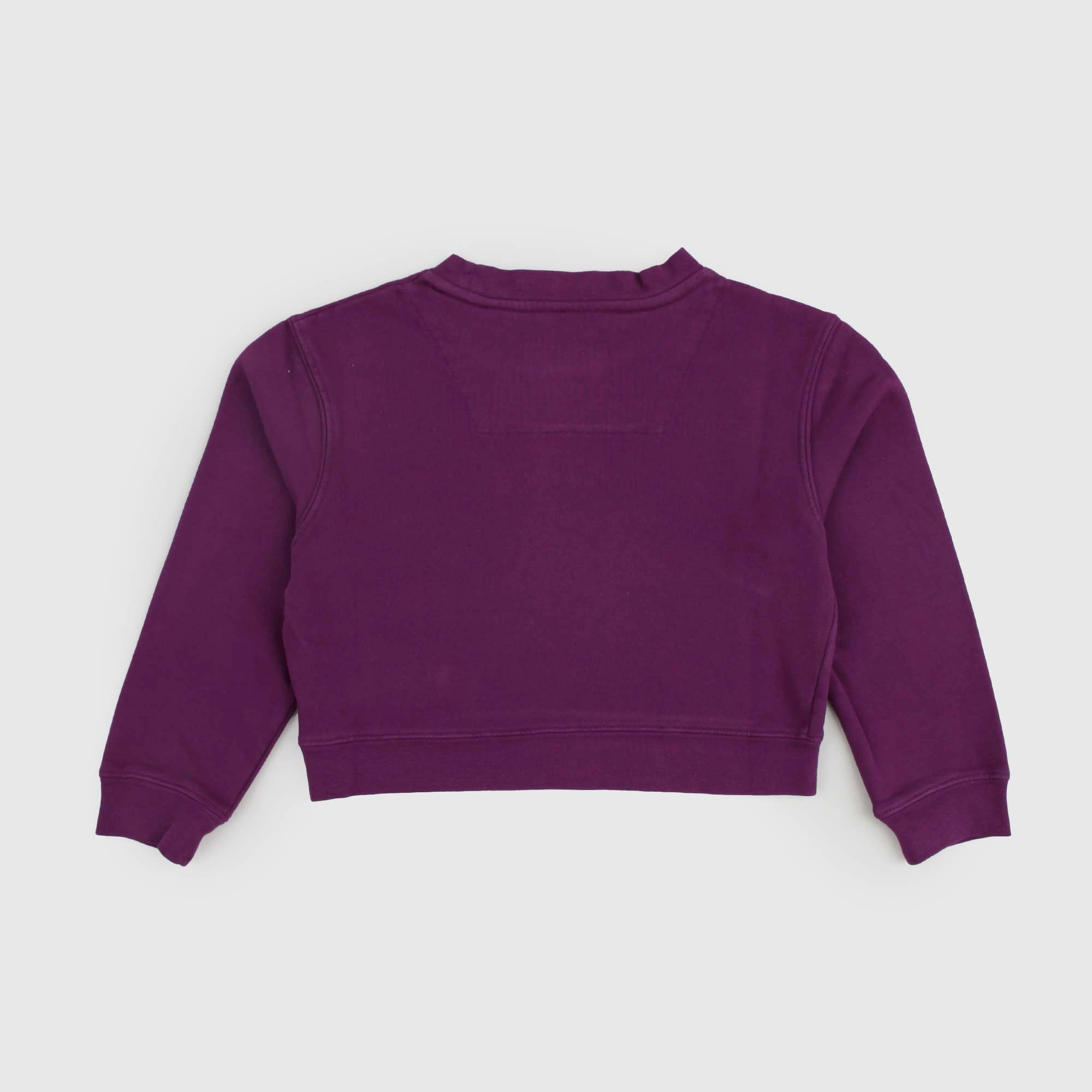 Felpa girocollo cropped viola passion - annameglio.com abbigliamento moda
