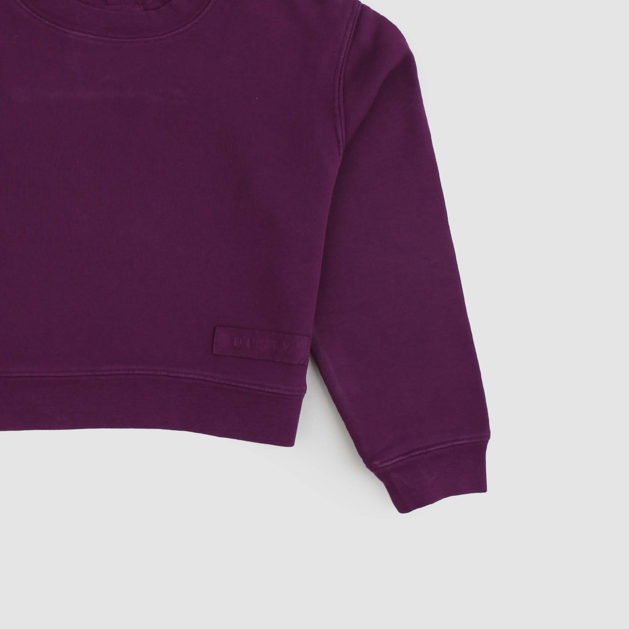 Felpa girocollo cropped viola passion - annameglio.com abbigliamento moda