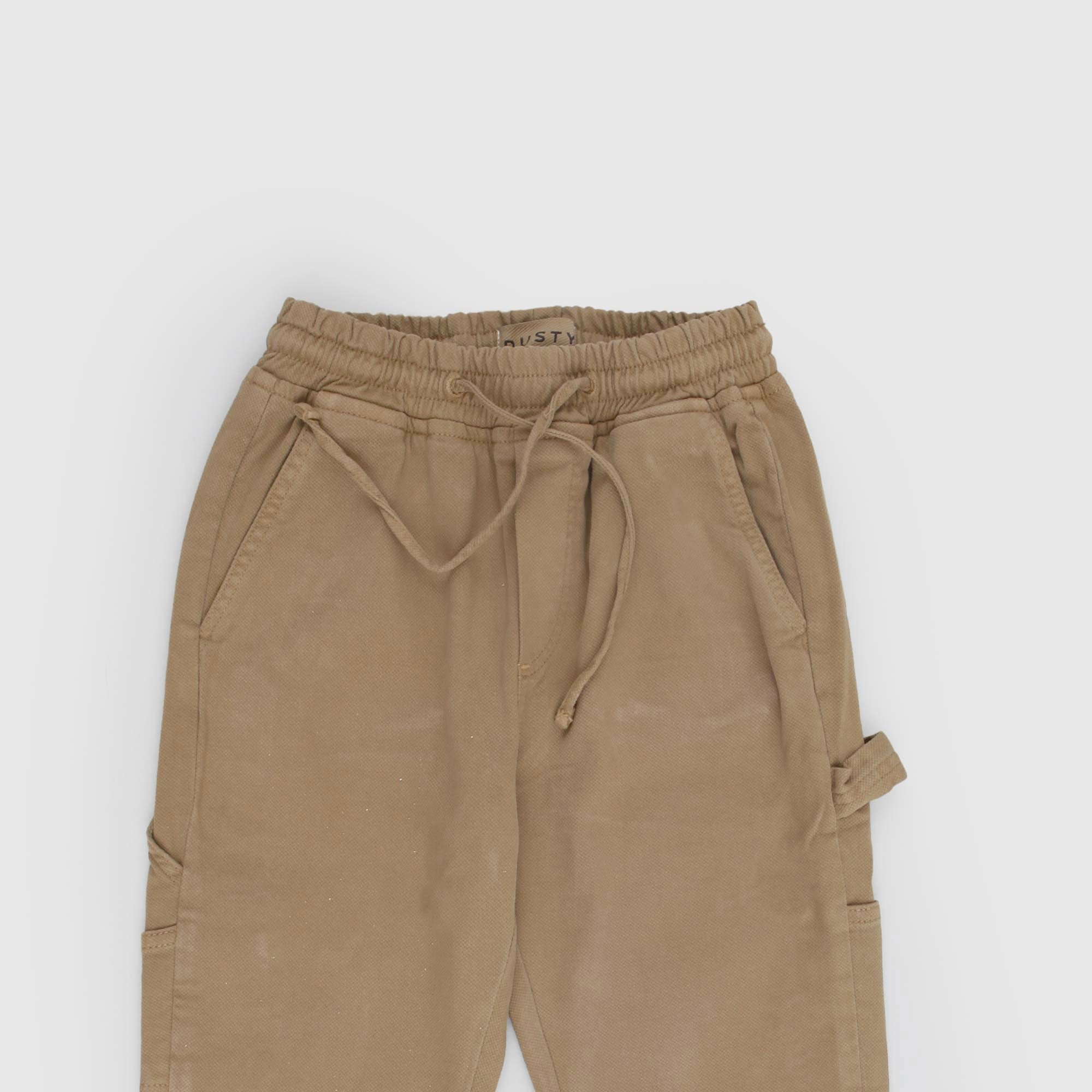 Pantaloni cargo in cotone piquè beige - annameglio.com abbigliamento moda