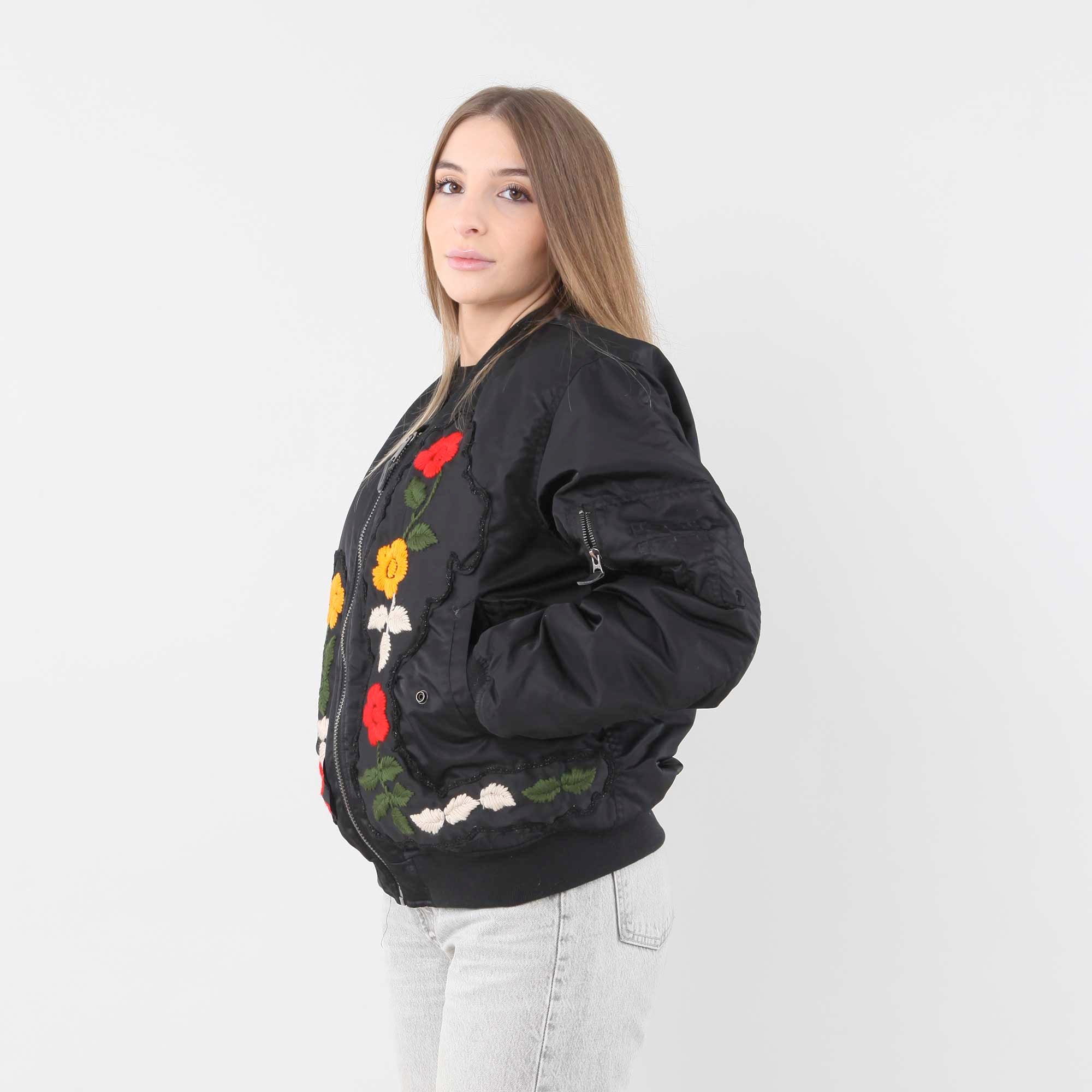 Giacca Nera Con Ricamo Floreale - annameglio.com abbigliamento moda