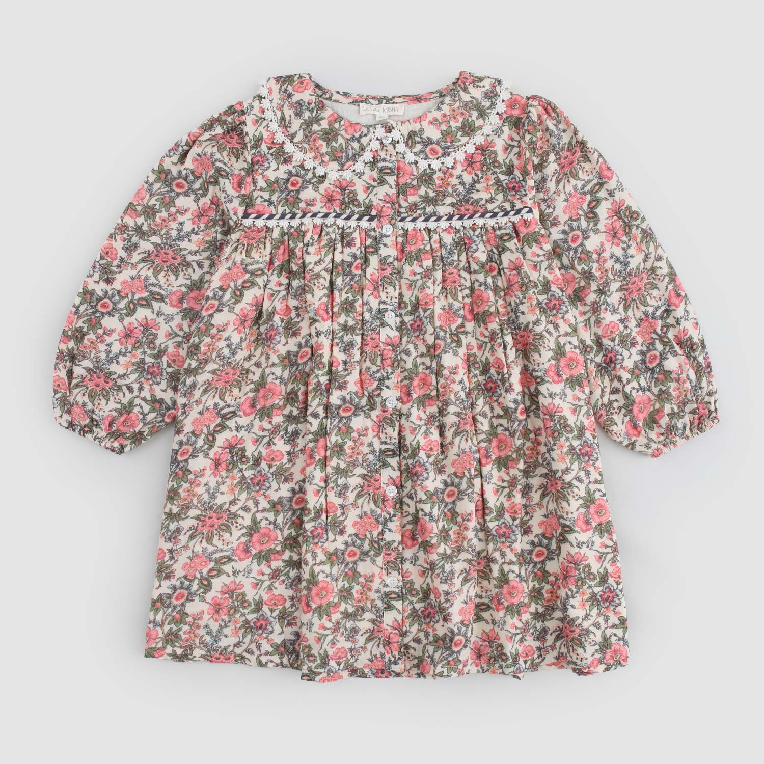 Abito rosa con motivo allover floreale - annameglio.com abbigliamento moda