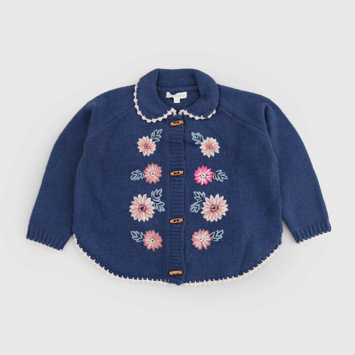 Pullover blu con fantasia floreale - annameglio.com abbigliamento moda