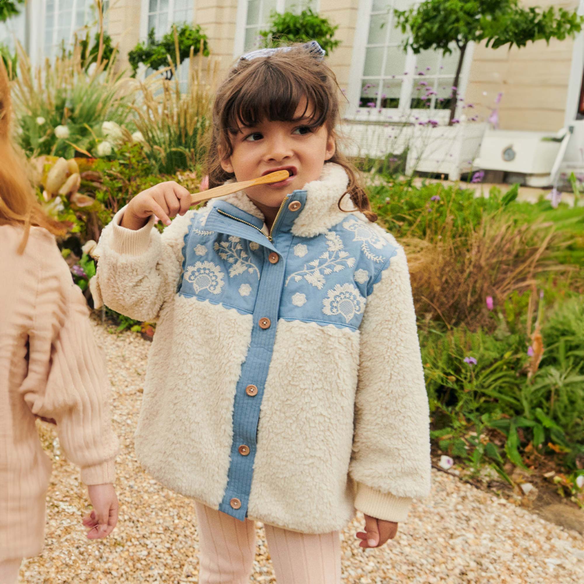 Giacca Rosanna beige e celeste chiaro - annameglio.com abbigliamento moda