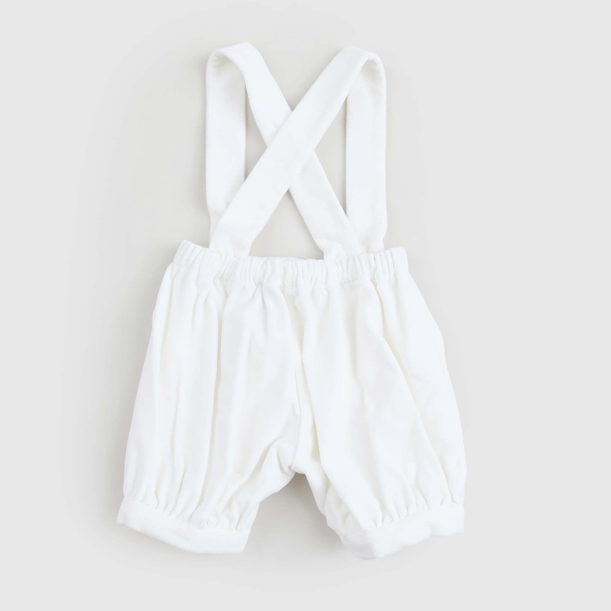 Pantaloncino baby color latte con bretelle - annameglio.com abbigliamento moda