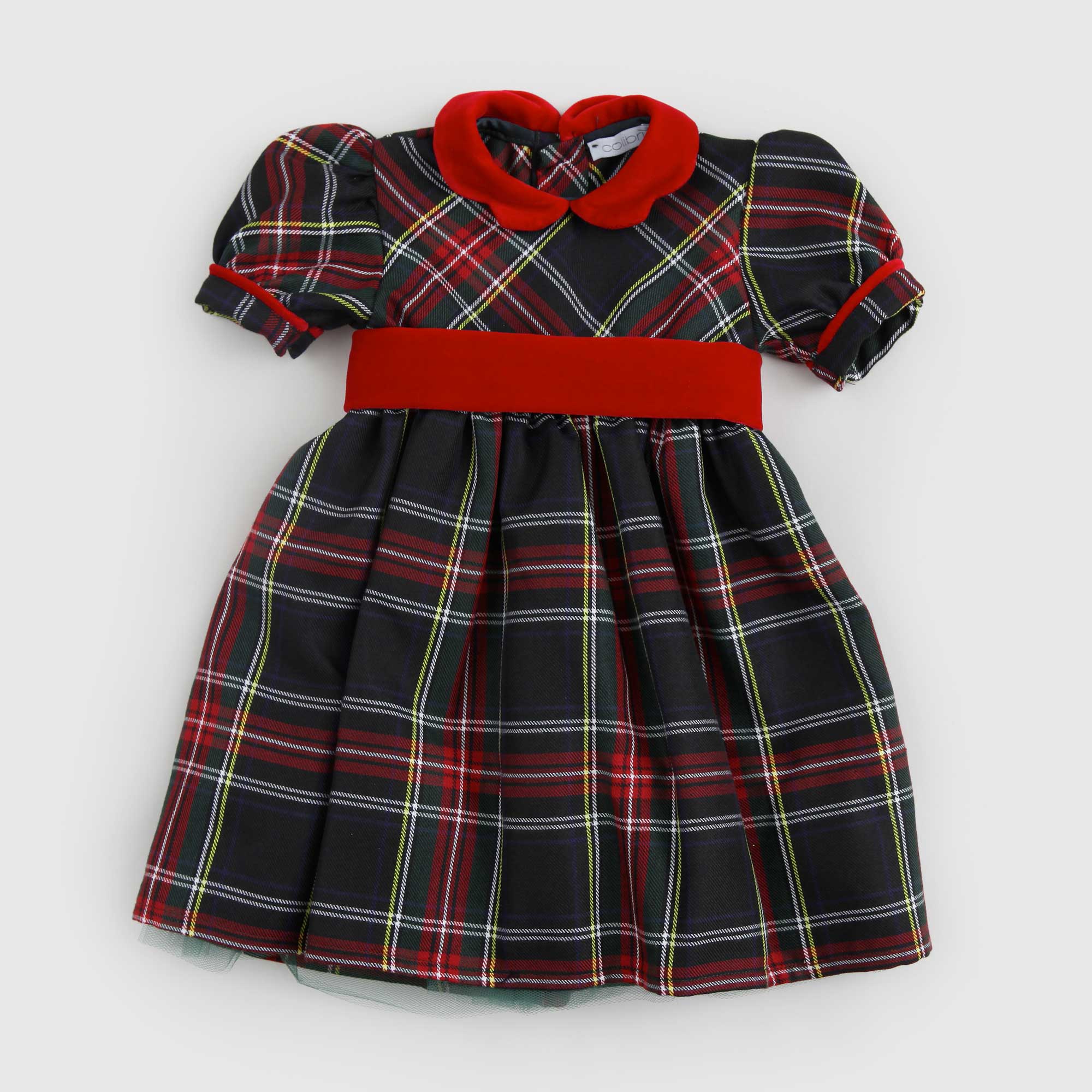 Abito neonato Bon Ton scozzese blu e rosso - annameglio.com abbigliamento moda