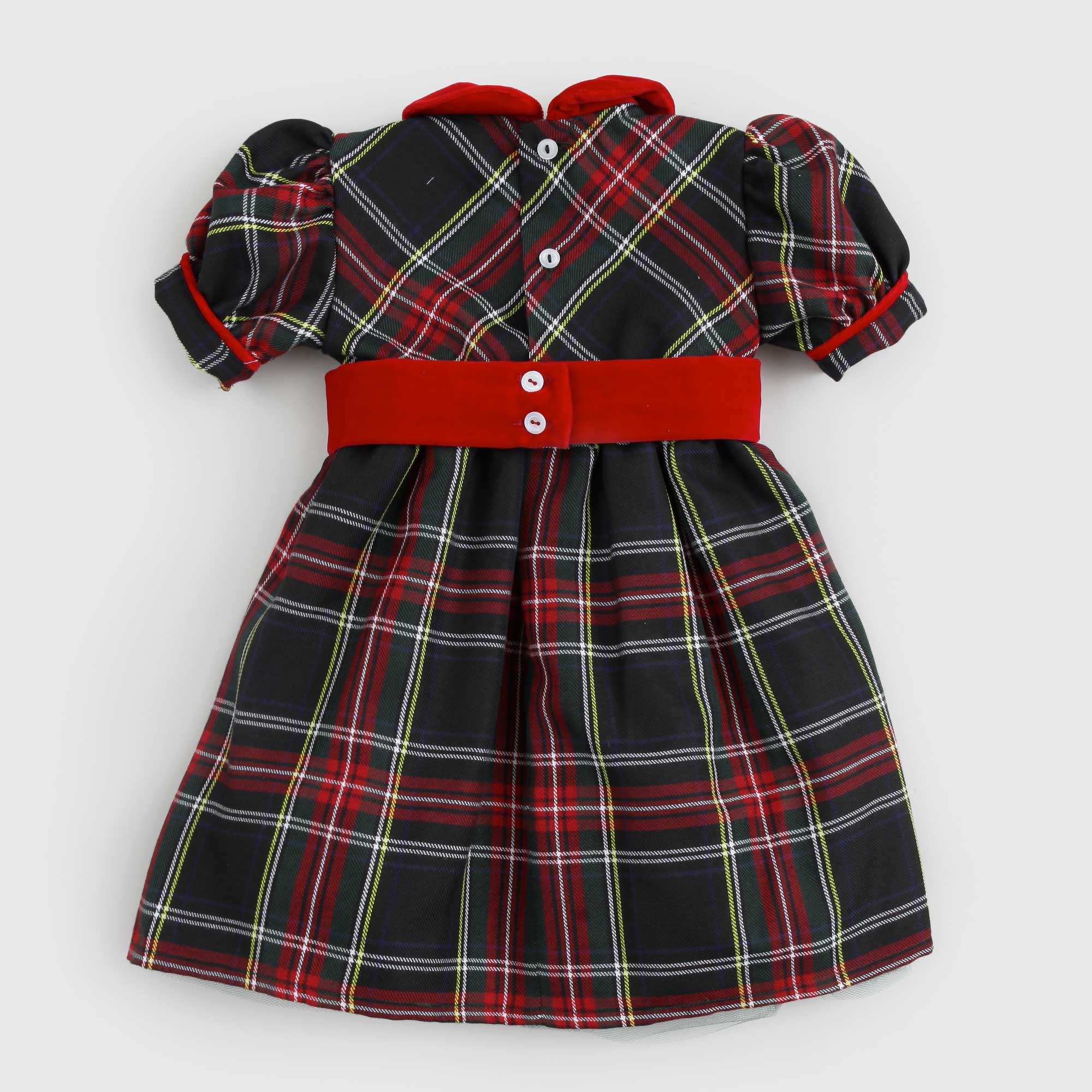 Abito neonato Bon Ton scozzese blu e rosso - annameglio.com abbigliamento moda