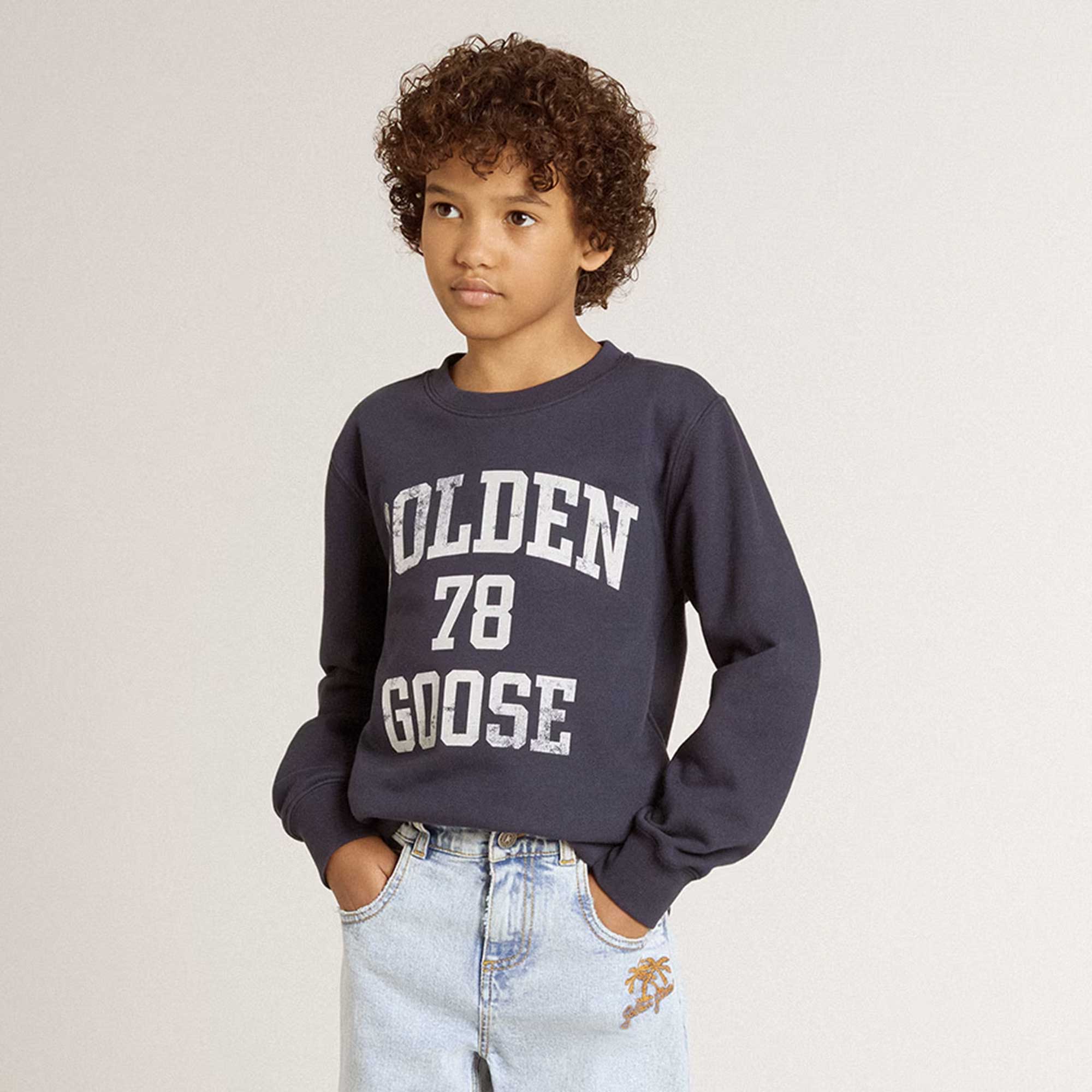 Felpa Blu Firmata GOLDEN GOOSE - annameglio.com abbigliamento moda