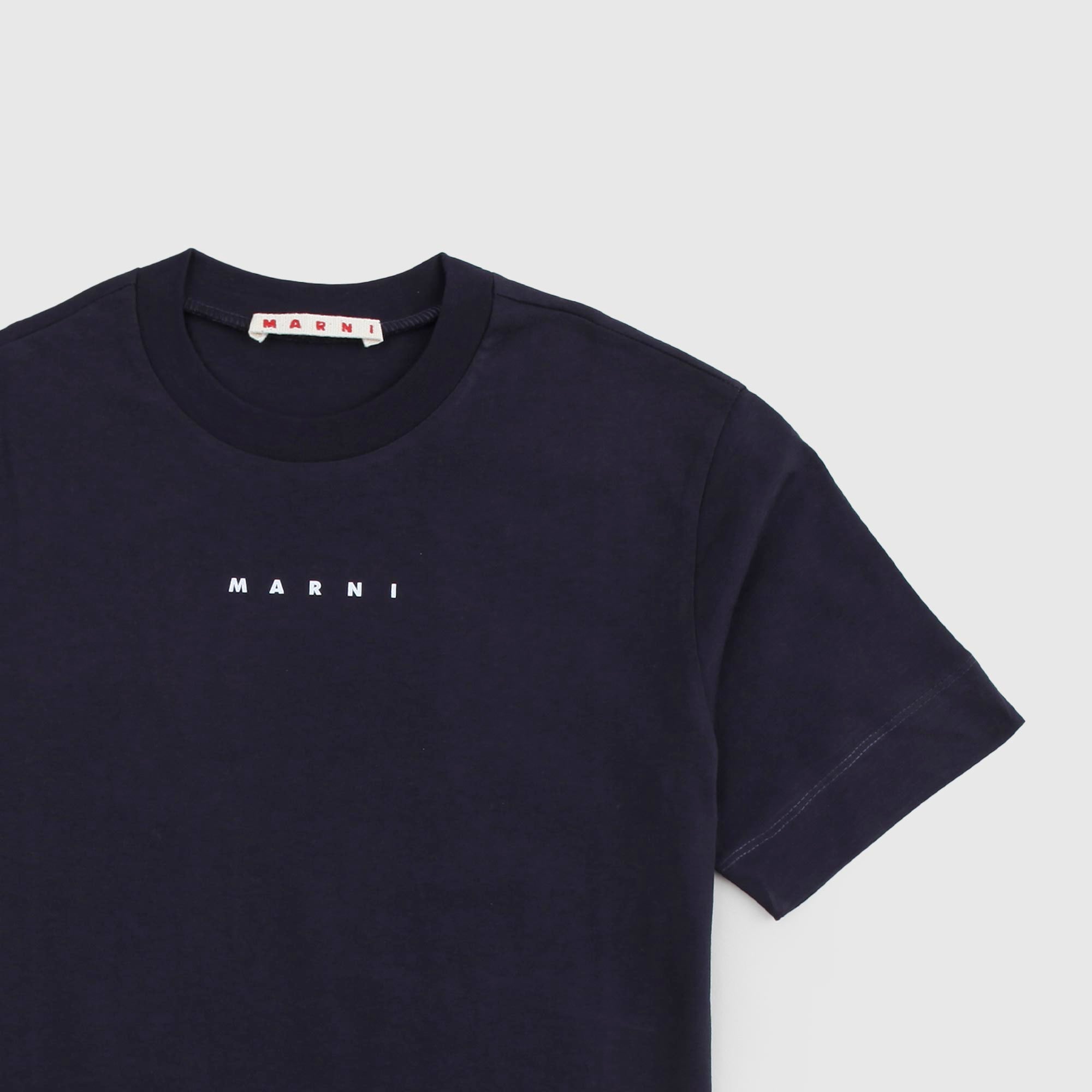 T-shirt Blu Firmata MARNI - annameglio.com abbigliamento moda