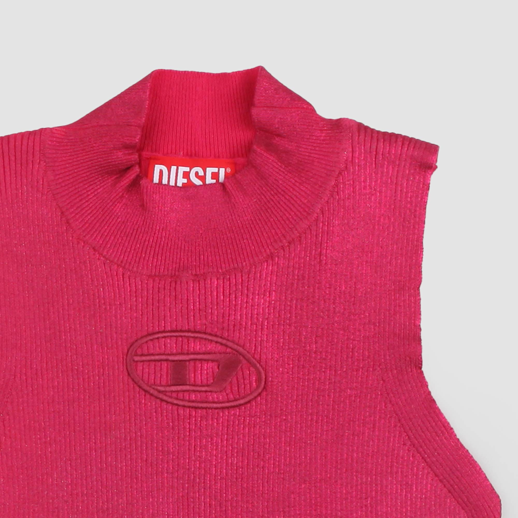 T-shirt Fucsia Firmata Diesel - annameglio.com abbigliamento moda