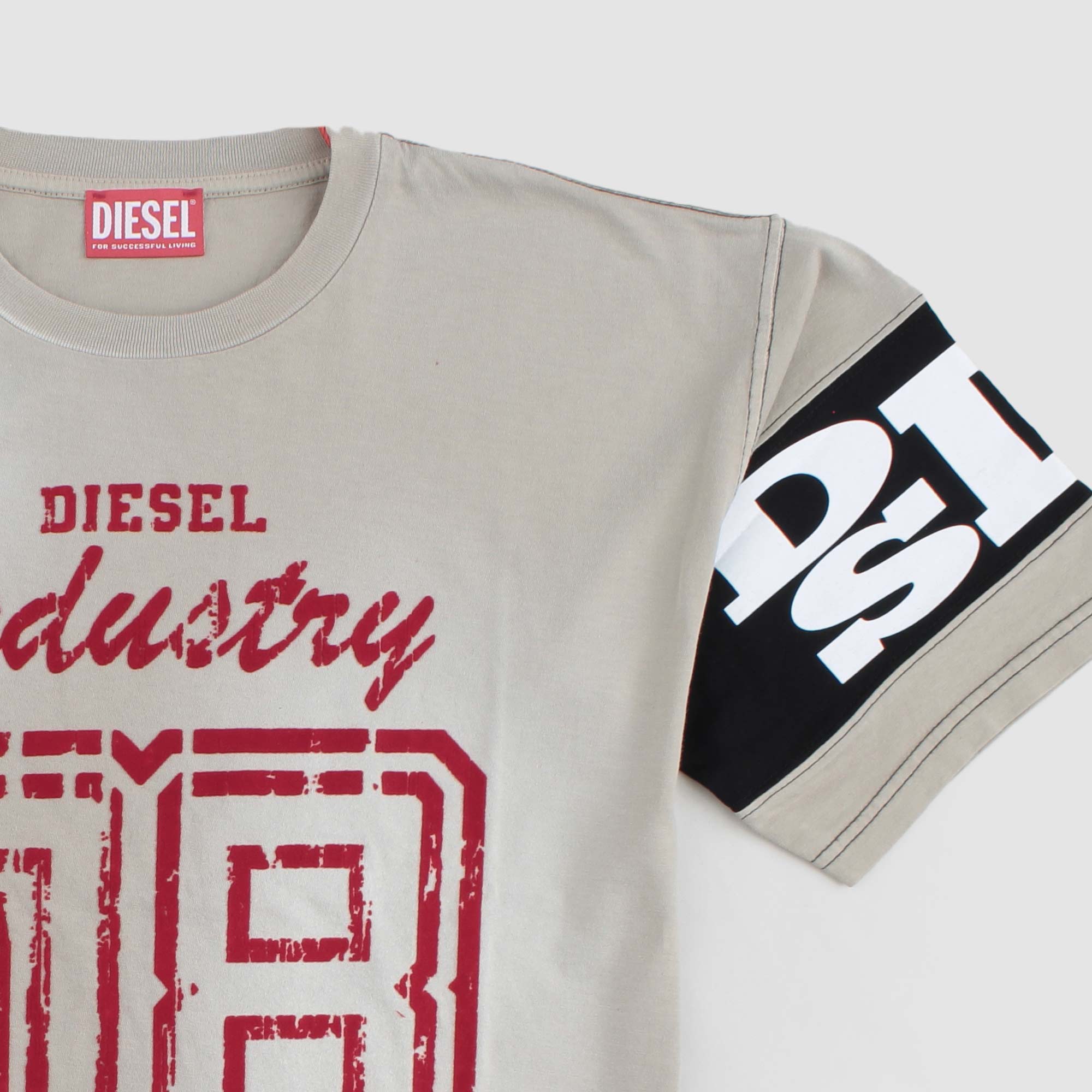 T-shirt Beige Firmata DIESEL - annameglio.com abbigliamento moda