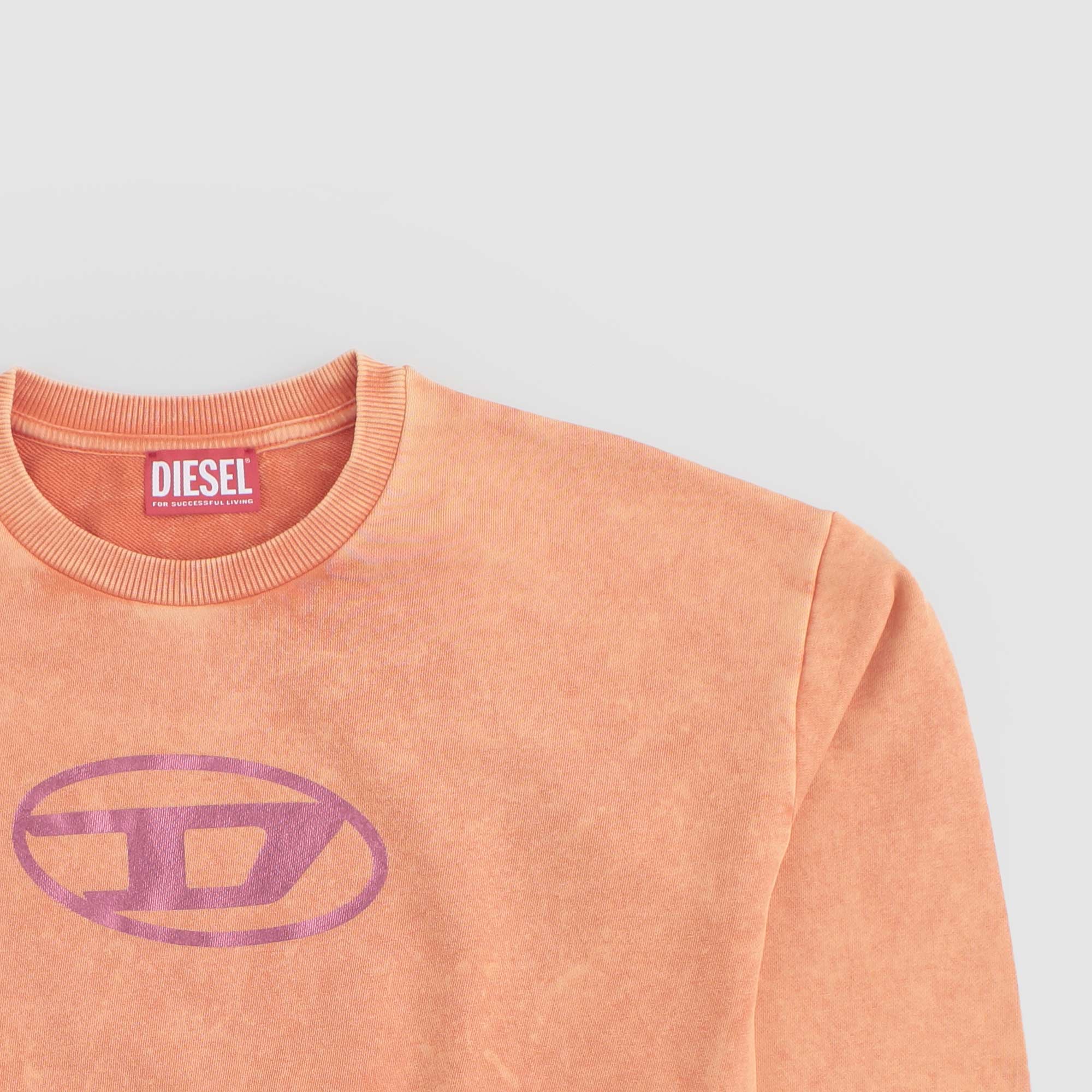 Felpa Arancio Firmata DIESEL - annameglio.com abbigliamento moda