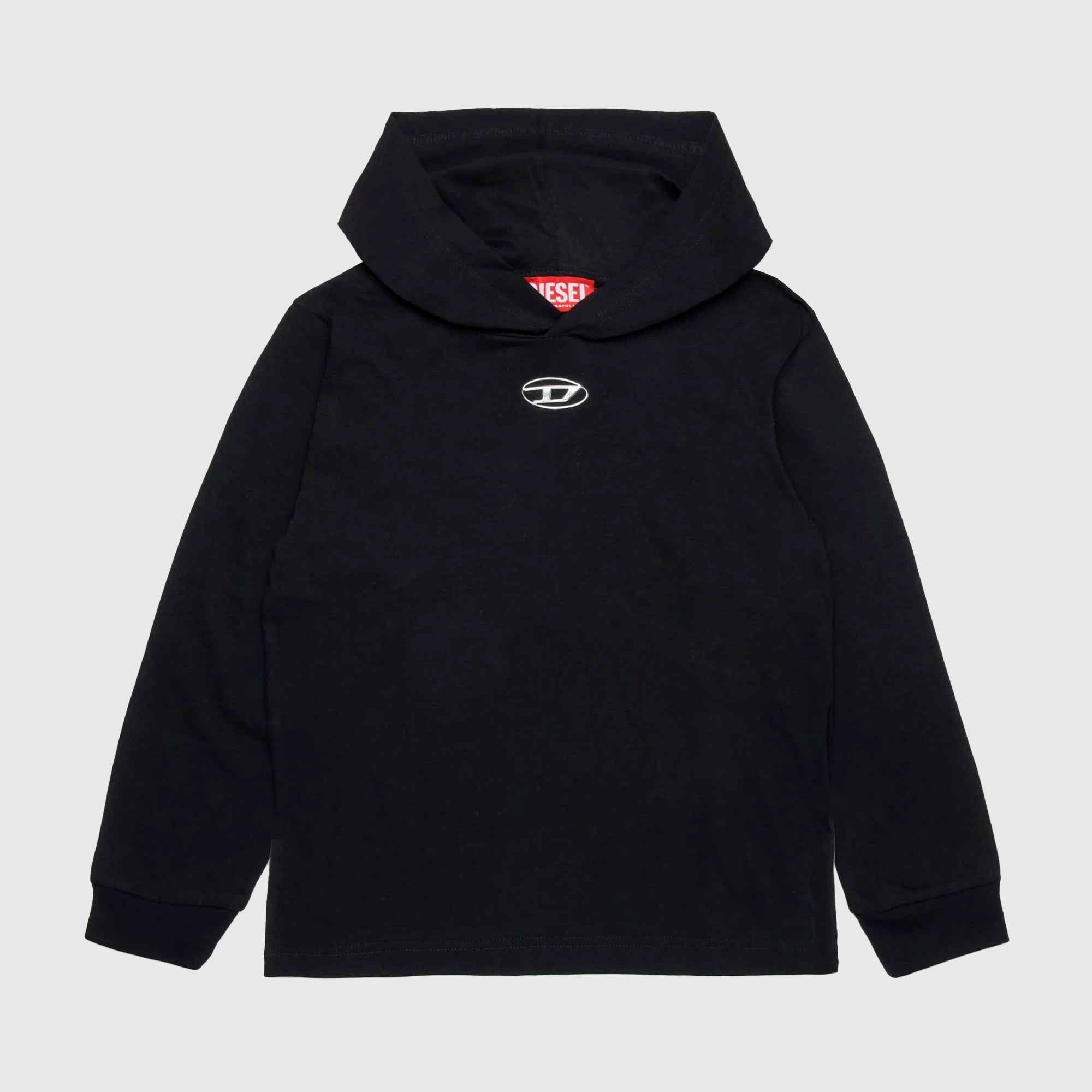 T-shirt Nera Con Cappuccio Firmata DIESEL - annameglio.com abbigliamento moda