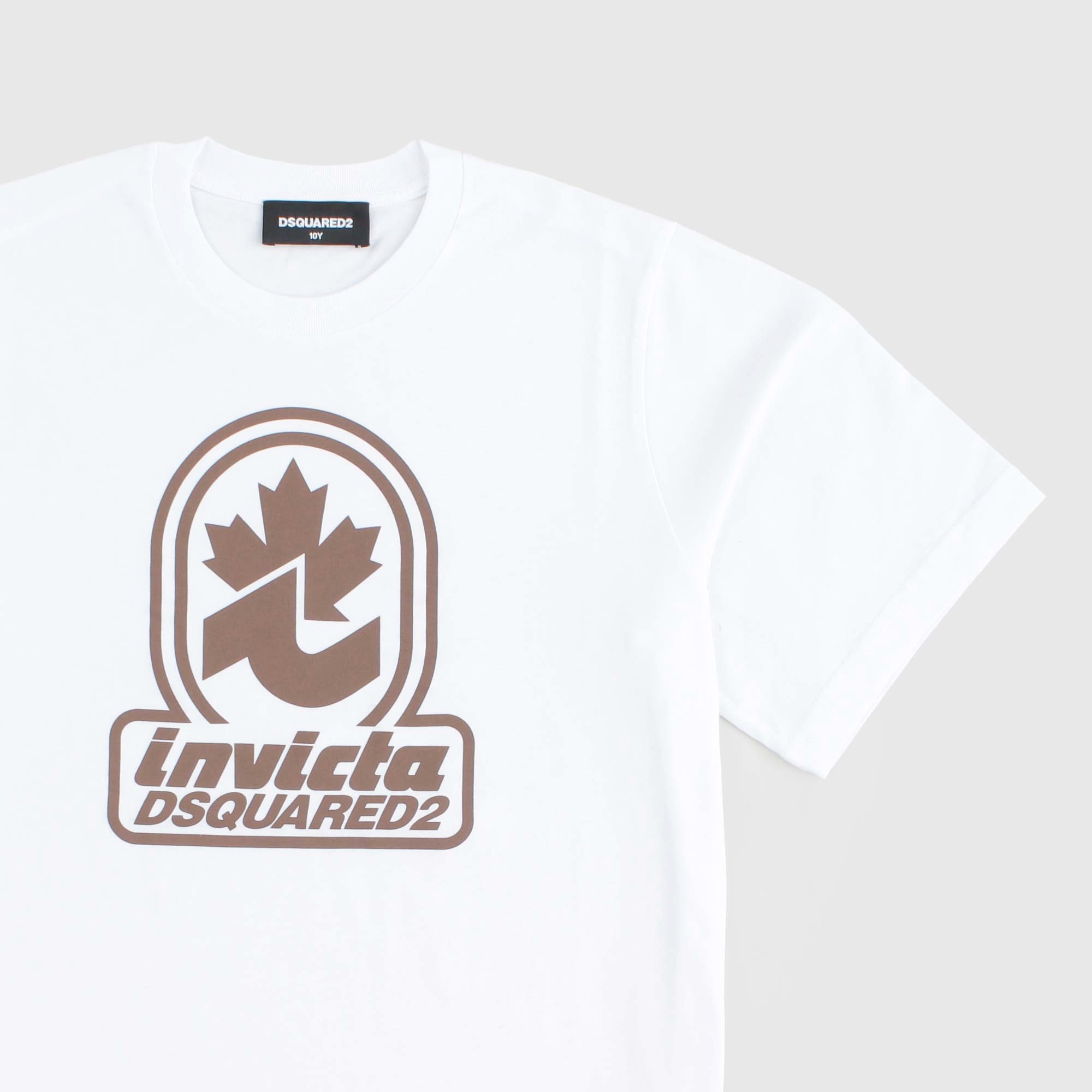 T-shirt Bianca Firmata DSQUARED2 x INVICTA - annameglio.com abbigliamento moda