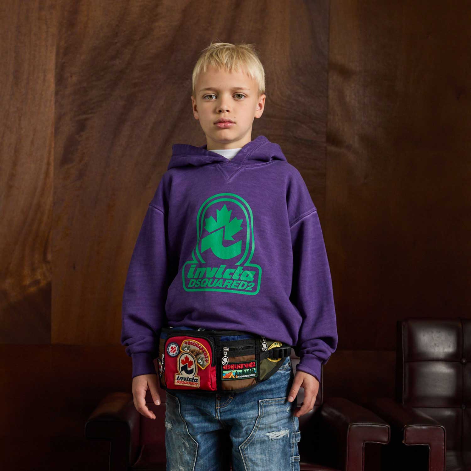 Felpa Viola Con Cappuccio Firmata DSQUARED2 - annameglio.com abbigliamento moda