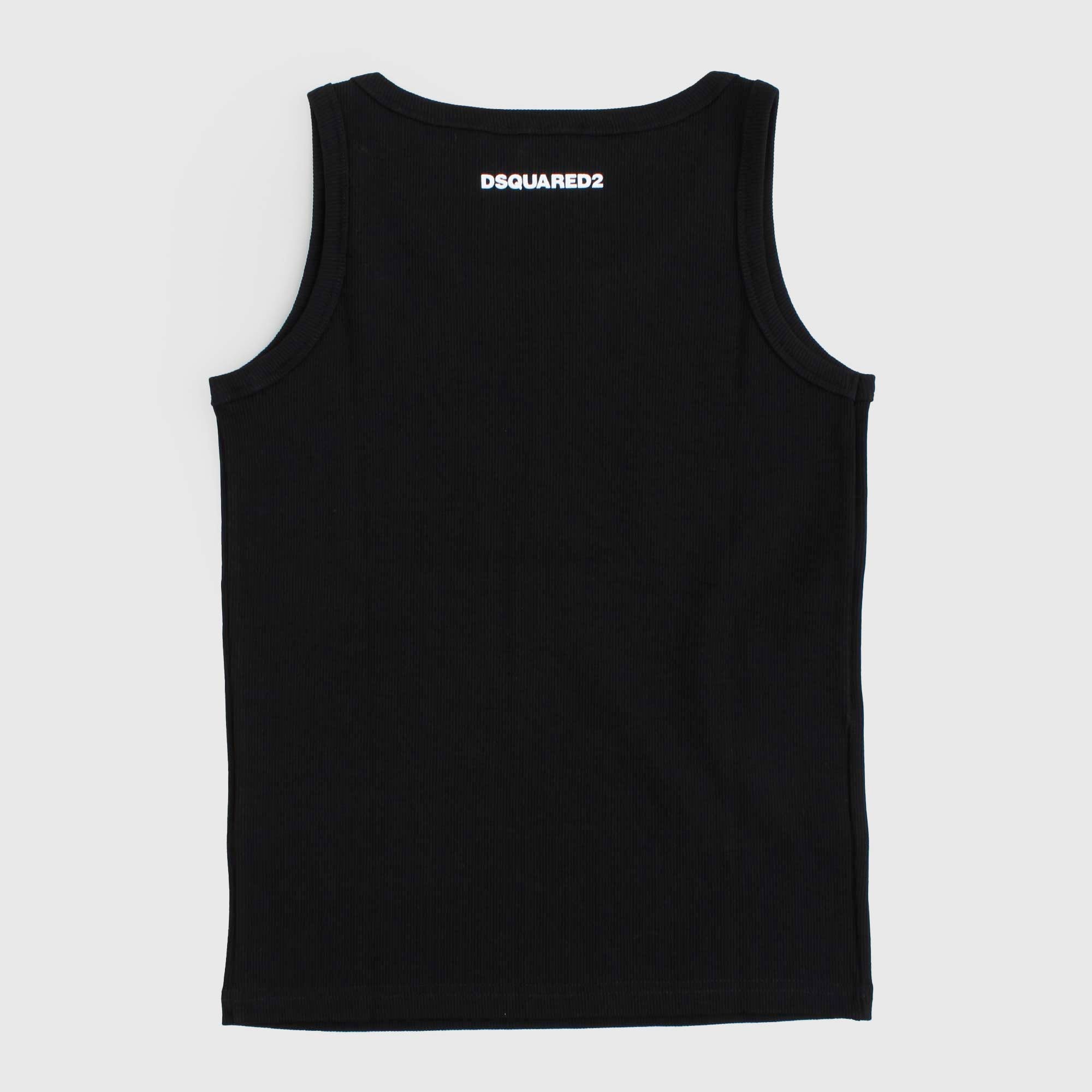 Canotta Nera Firmata DSQUARED2 - annameglio.com abbigliamento moda