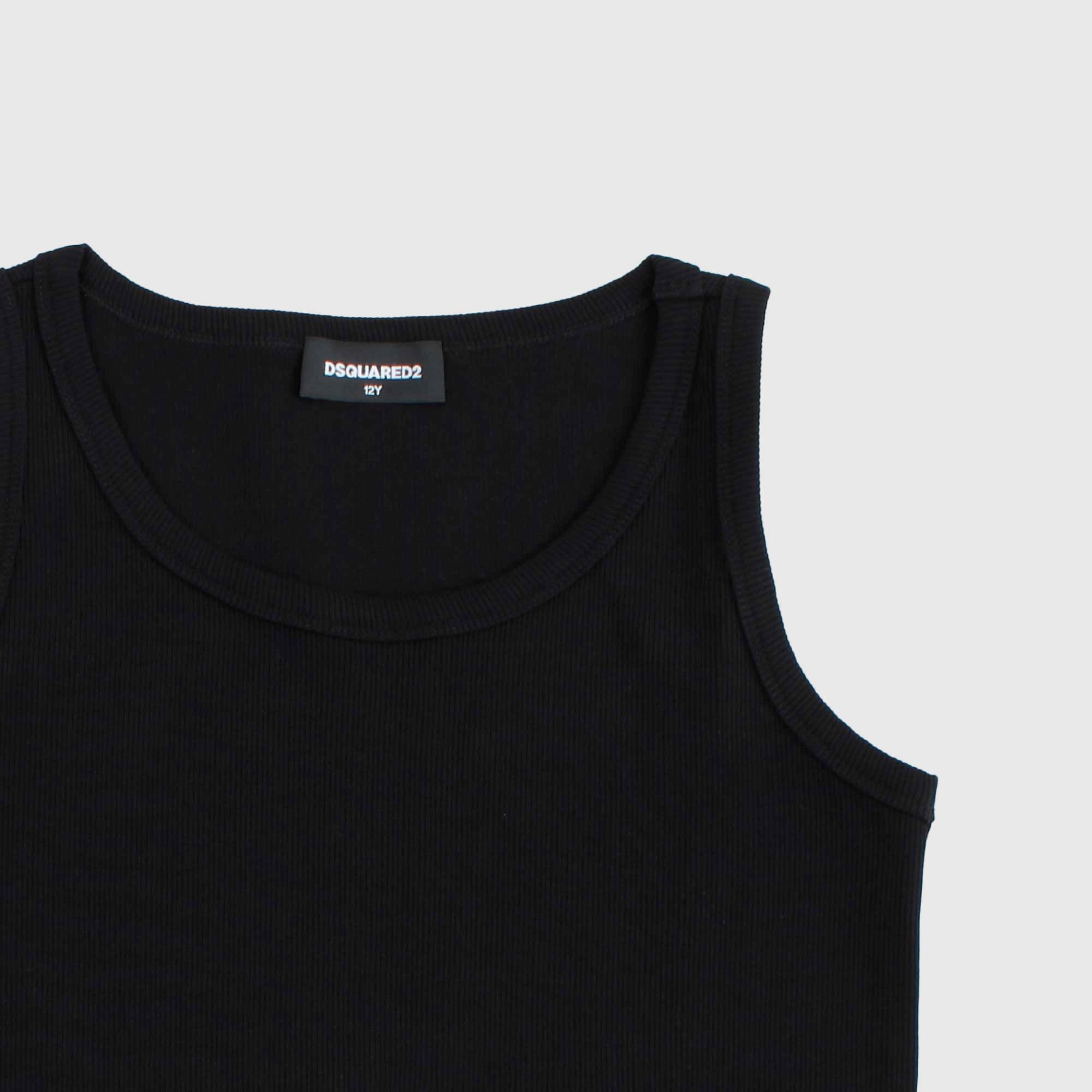 Canotta Nera Firmata DSQUARED2 - annameglio.com abbigliamento moda