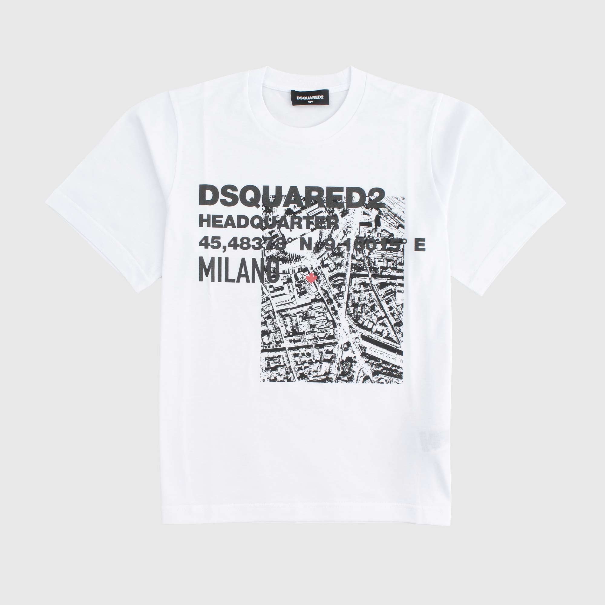 T-shirt Bianca E Scritta Firmata DSQUARED2 - annameglio.com abbigliamento moda