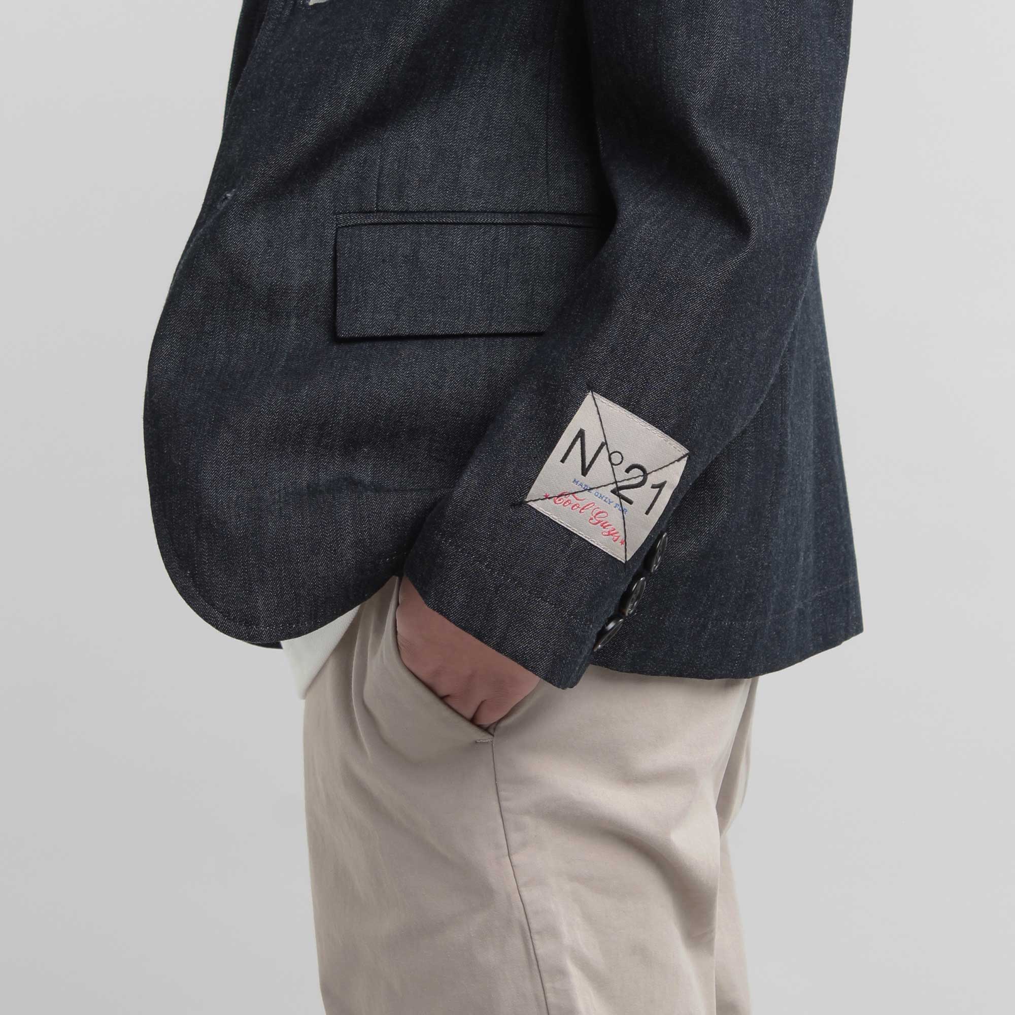 Giacca In Denim Scuro Firmata N°21 - annameglio.com abbigliamento moda