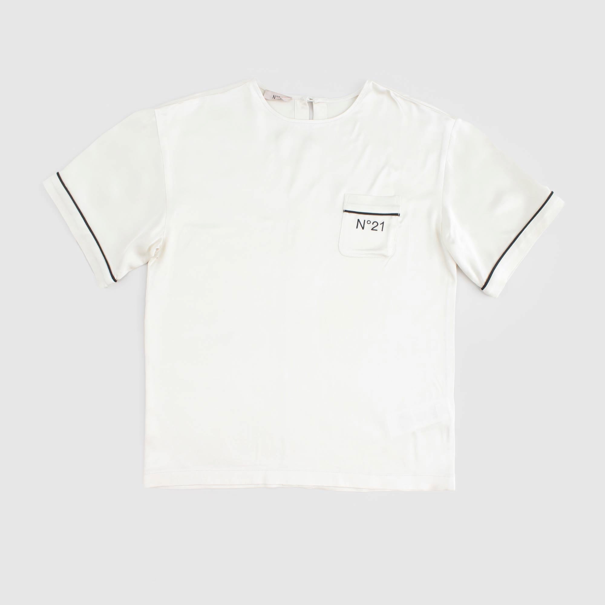 T-shirt Crema Girocollo Firmata N° 21 - annameglio.com abbigliamento moda