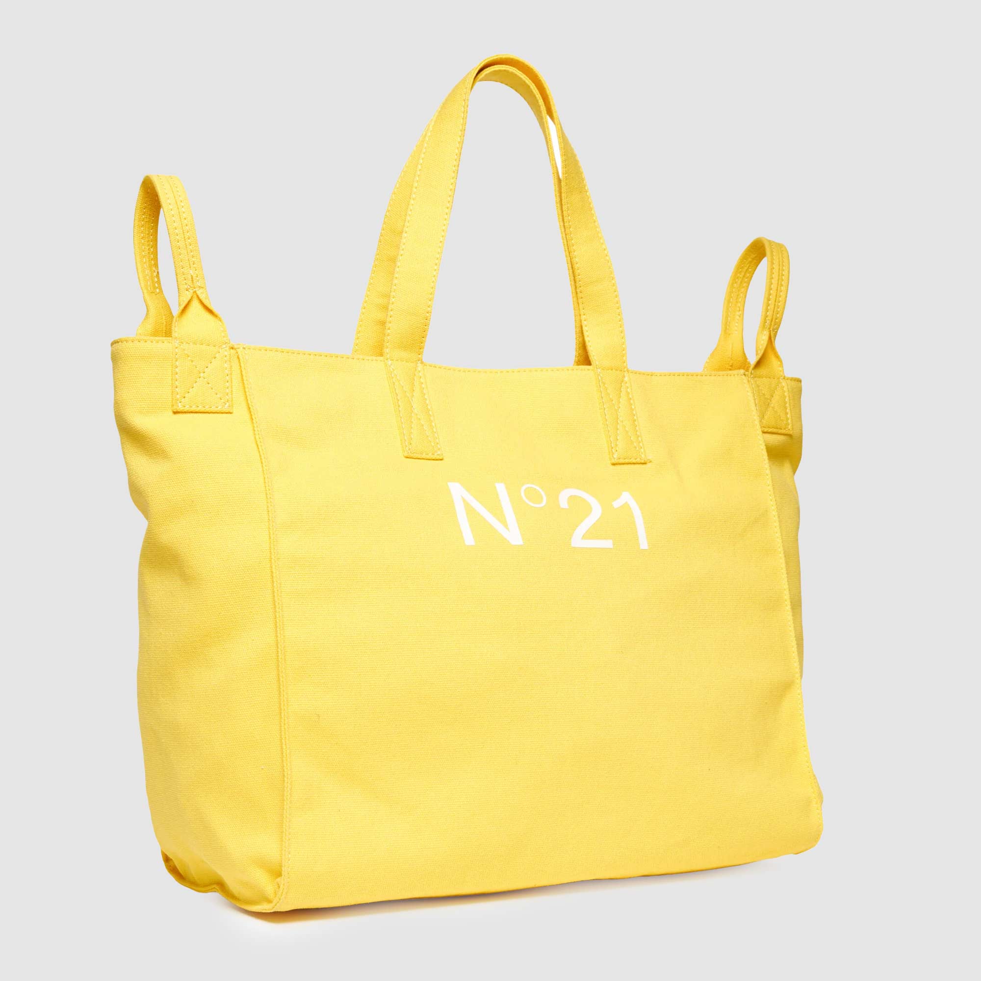 Borsa Gialla In Canvas Firmata N°21 - annameglio.com abbigliamento moda