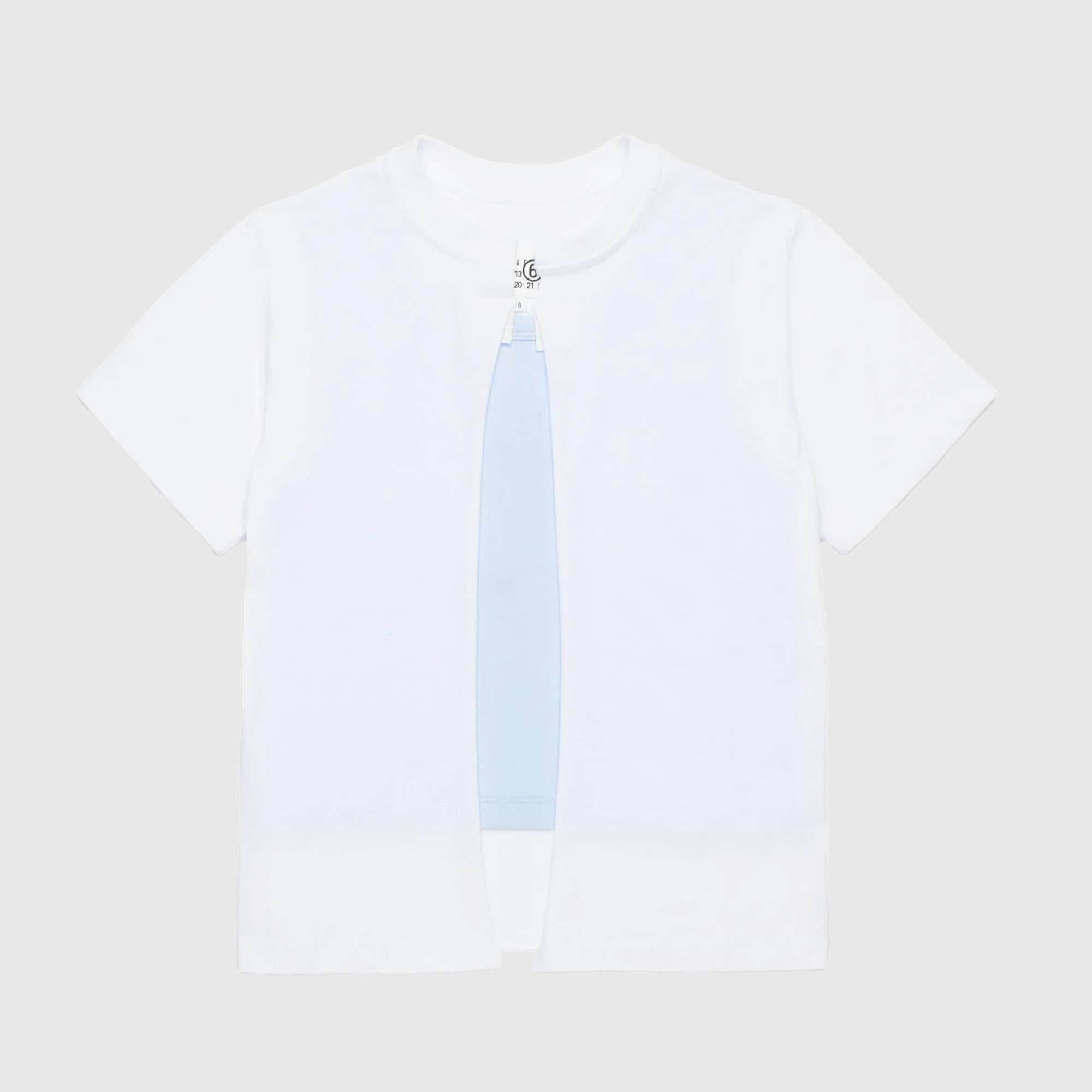 T-shirt Bianca E Celeste MM6 MAISON MARGELA - annameglio.com abbigliamento moda