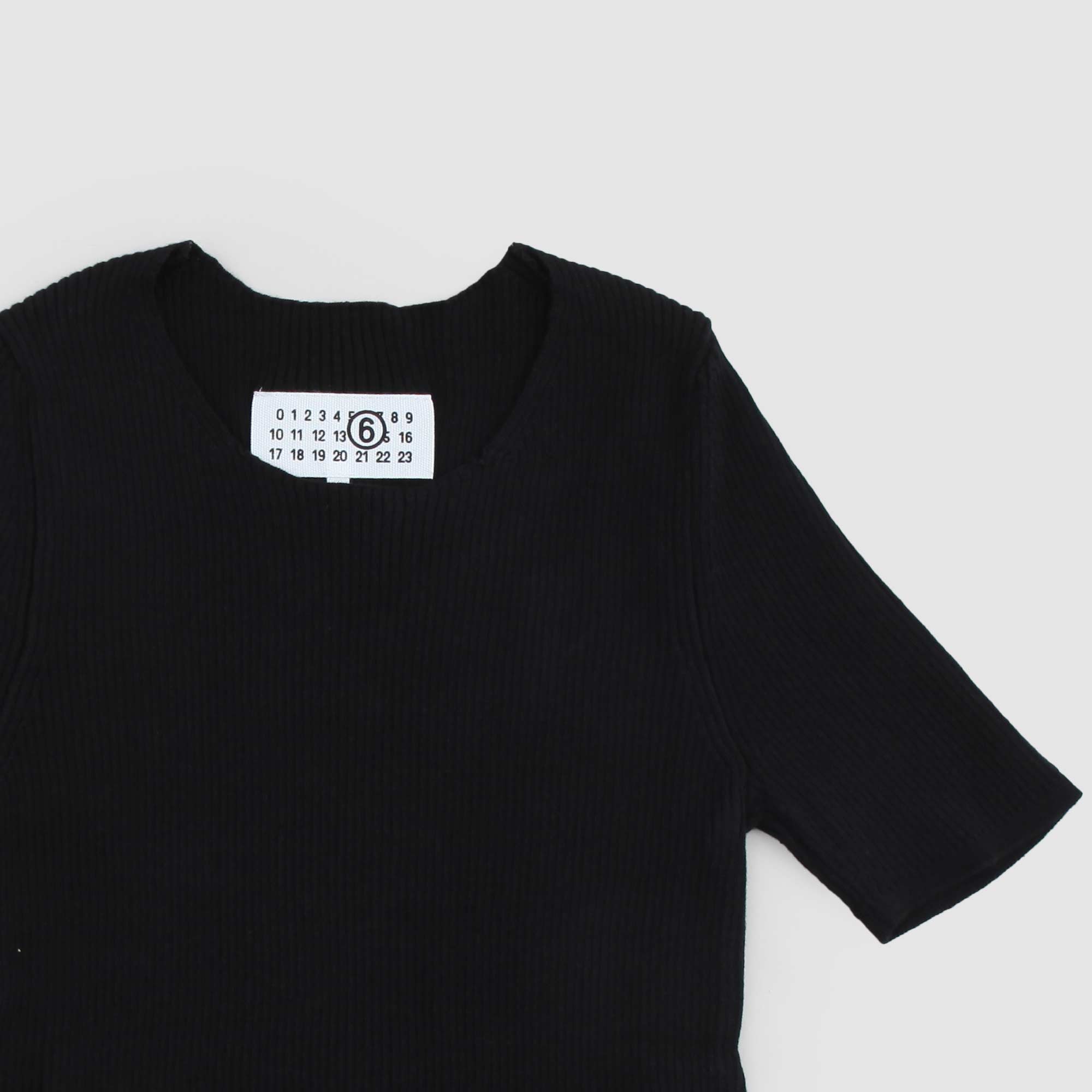 T-Shirt Nera Firmata Mm6 Maison Margela - annameglio.com abbigliamento moda