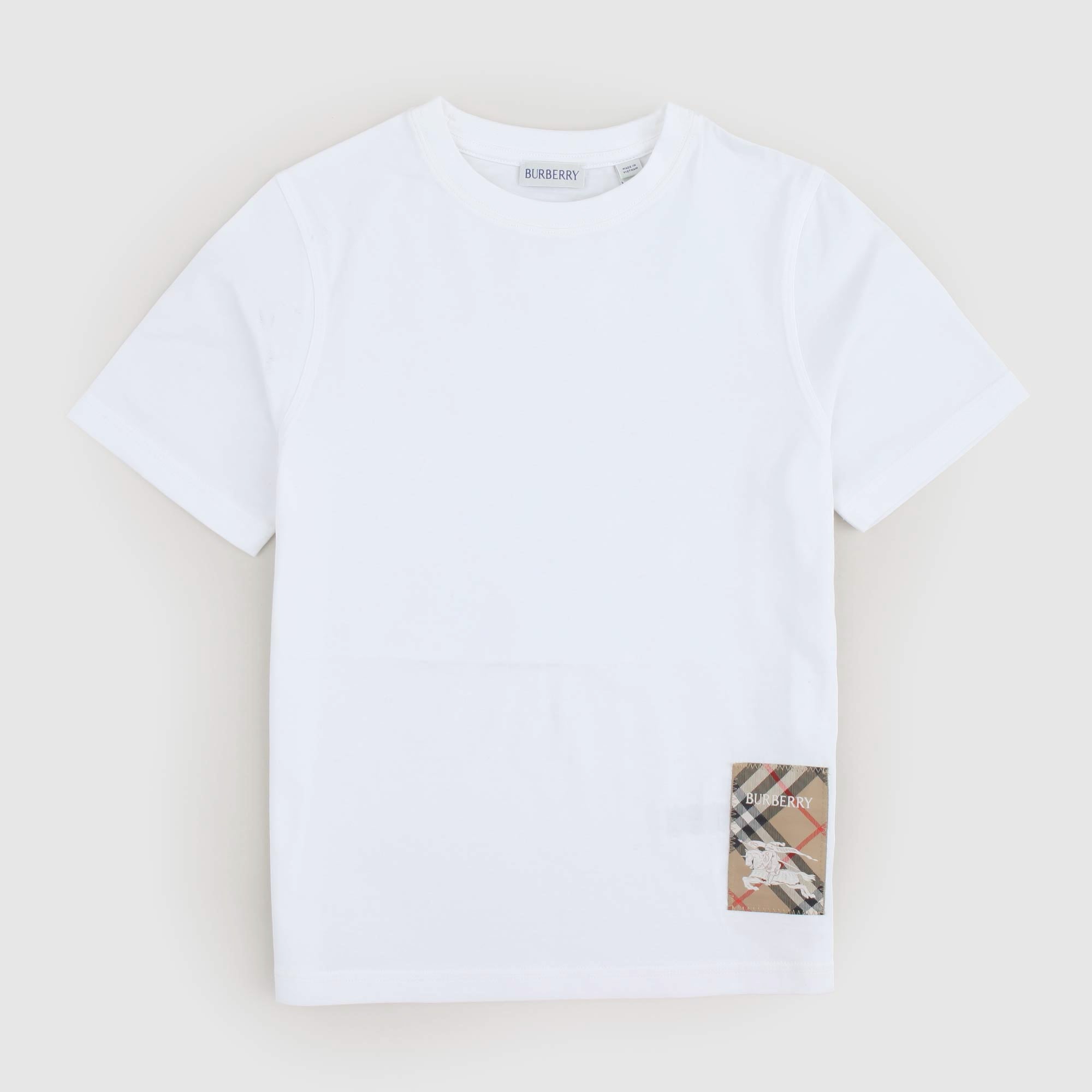 T-shirt Bianca Con Logo Firmata BURBERRY - annameglio.com abbigliamento moda