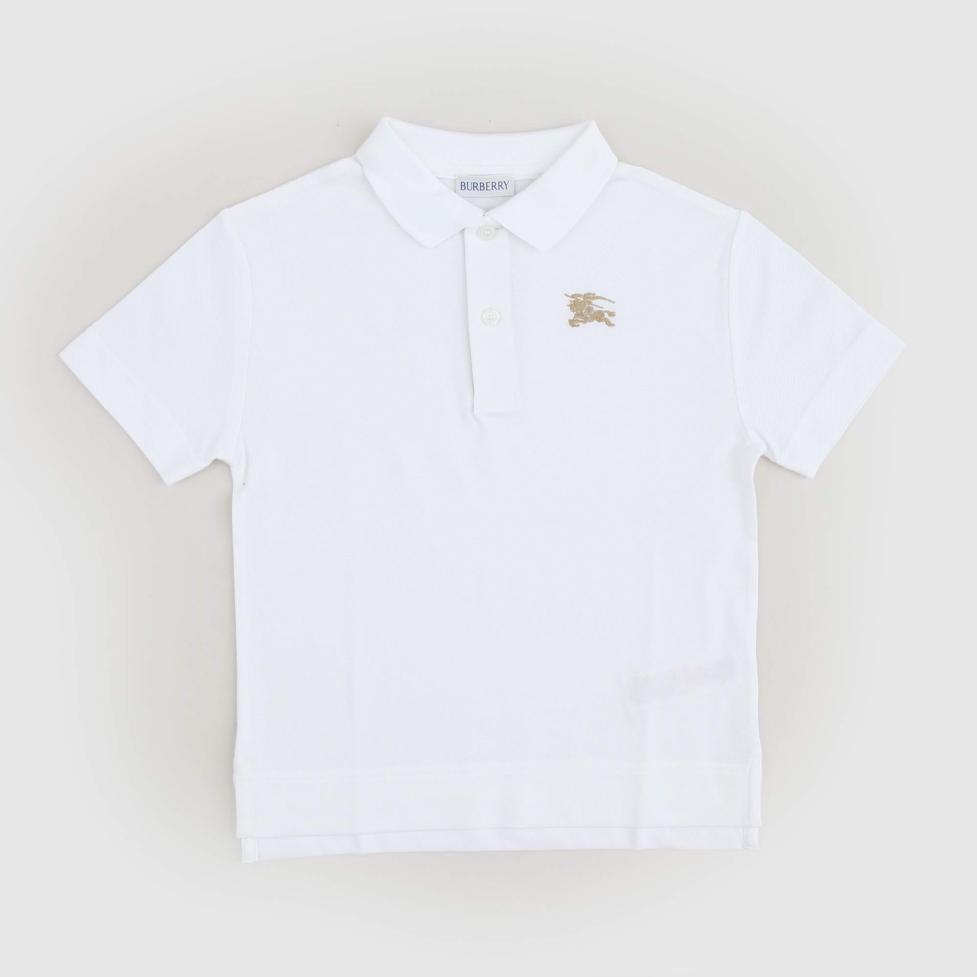 Polo Bianca Con Logo Firmata BURBERRY - annameglio.com abbigliamento moda
