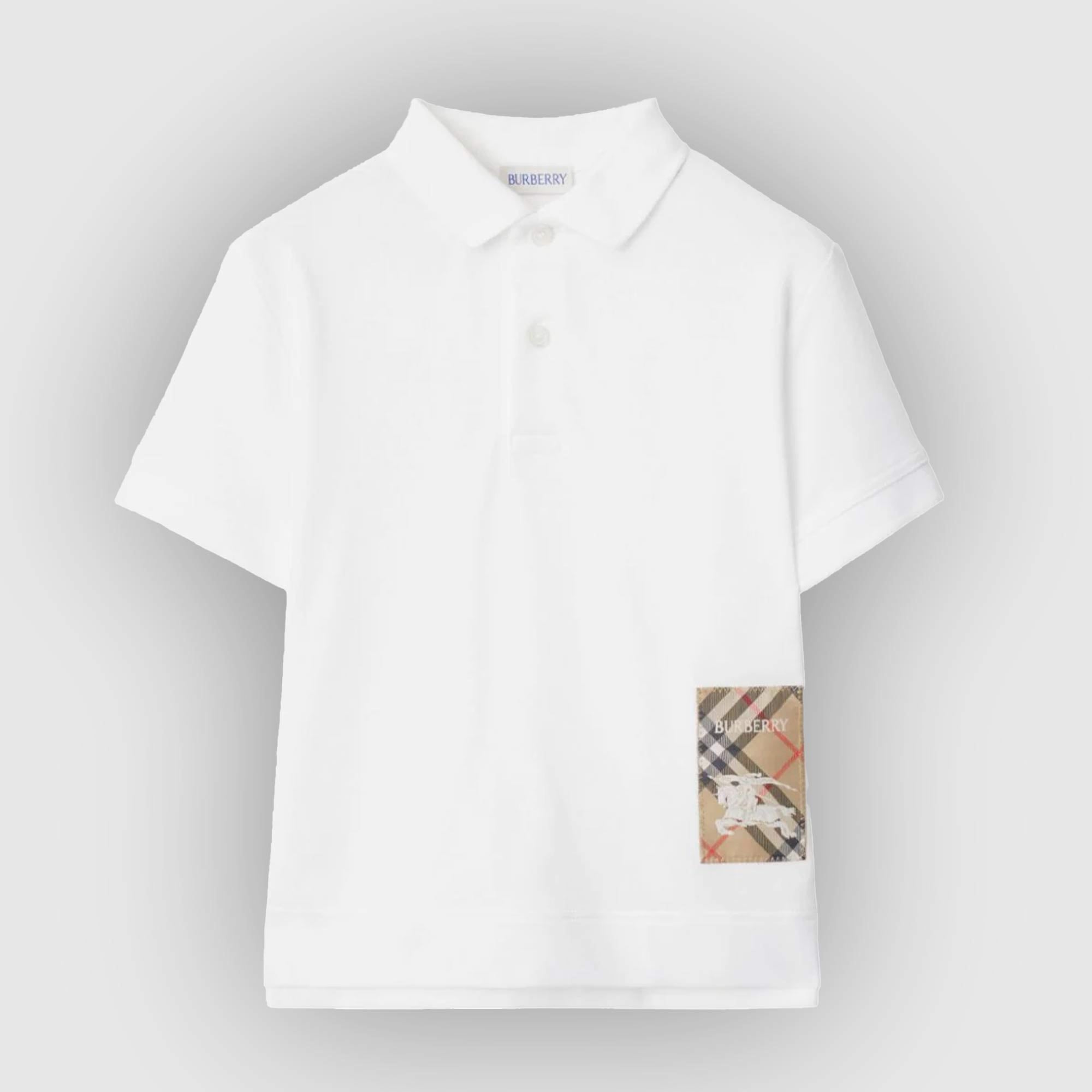 Polo A Quadri Bianca Firmata BURBERRY - annameglio.com abbigliamento moda