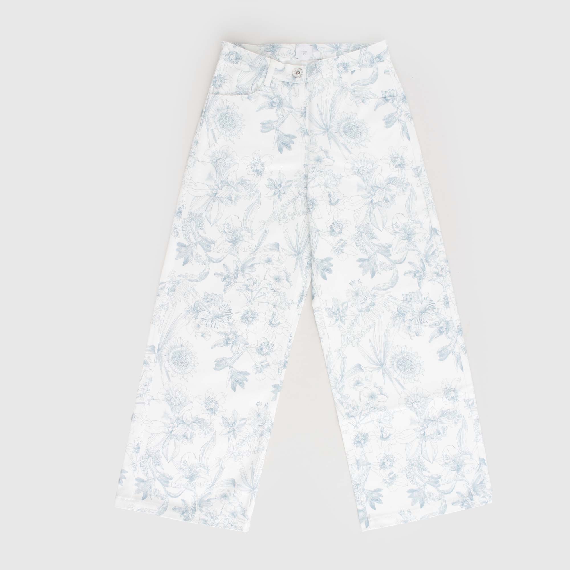 Pantalone Bianco E Celeste Firmato ELEVENTY - annameglio.com abbigliamento moda